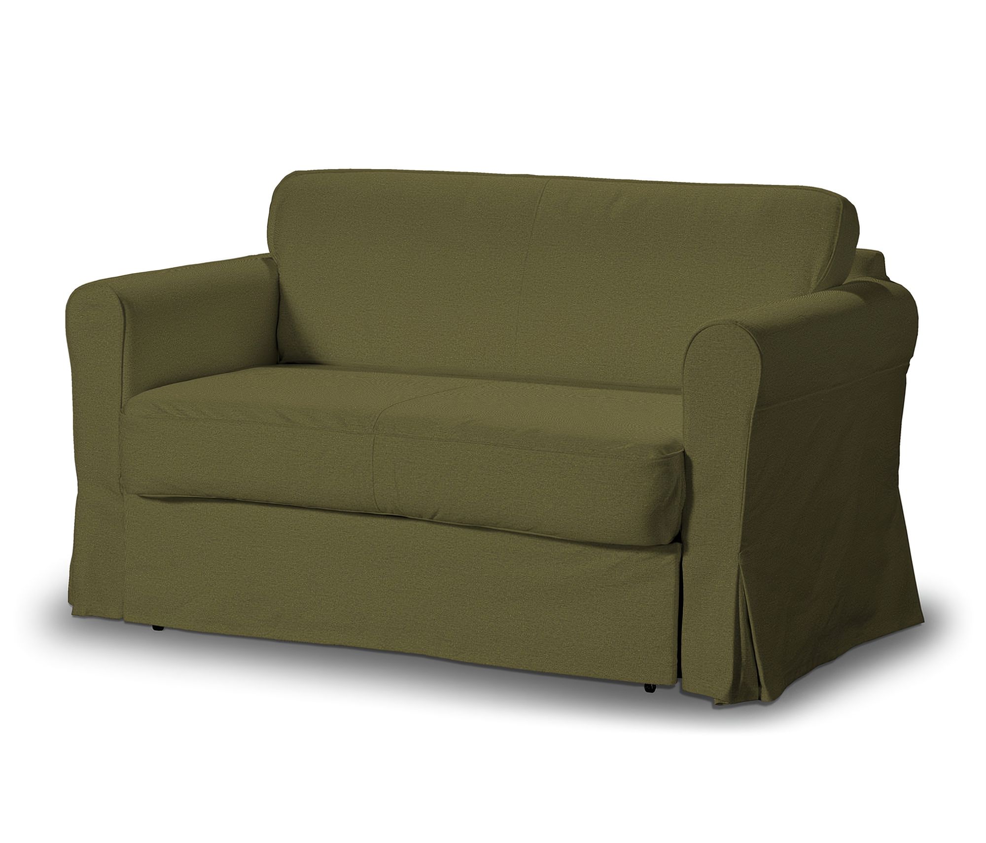 Husa pat-sofa Hagalund culoare verde Țesătură împletitură