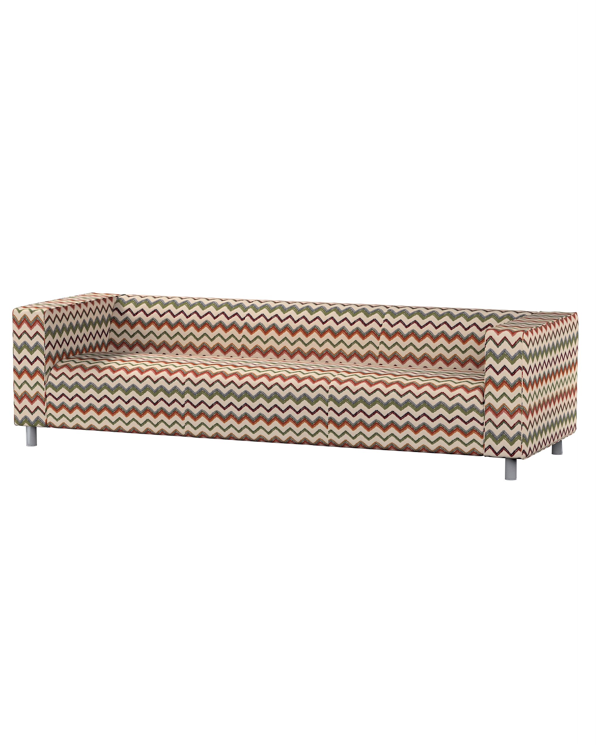 Husa canapea Klippan 4-locuri culoare multicolor Țesătură împletitură, cu model