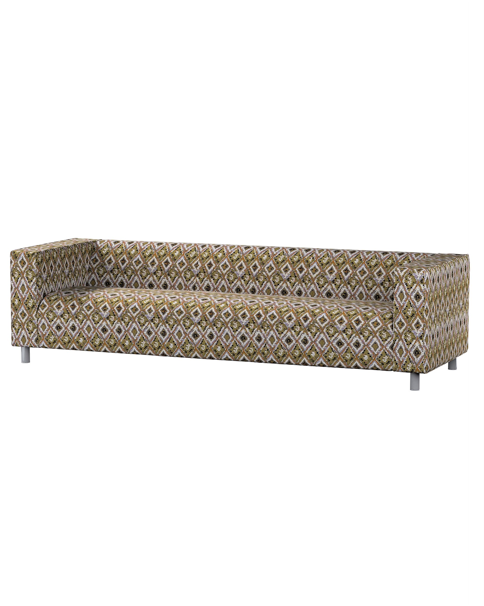 Husa canapea Klippan 4-locuri culoare multicolor Țesătură împletitură, cu model