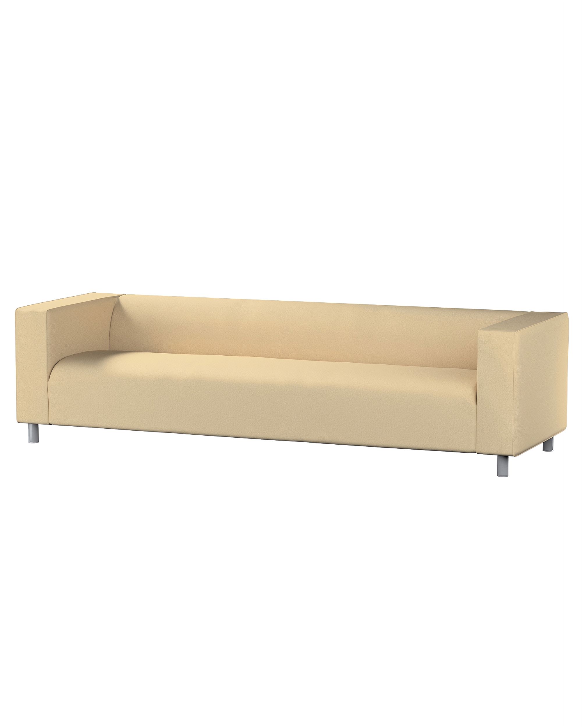 Husa canapea Klippan 4-locuri culoare bej Țesătură gloss, împletitură
