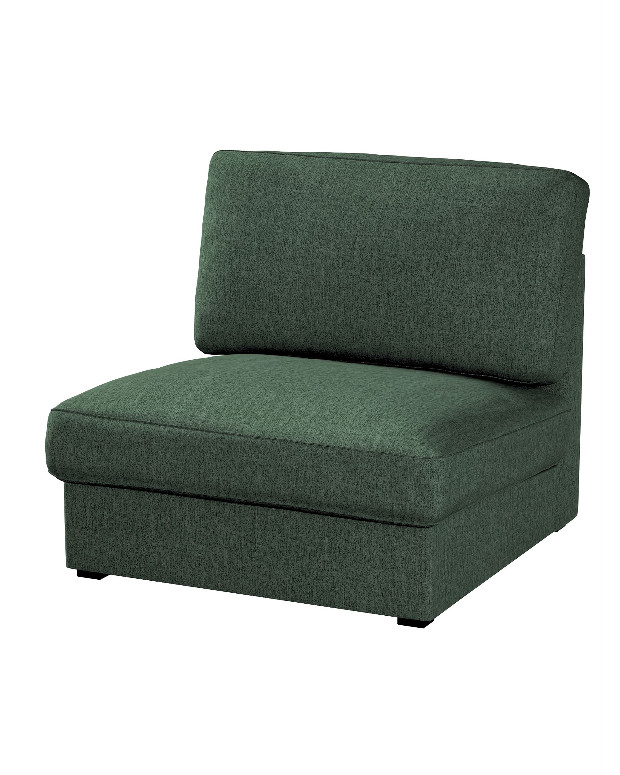 Husă de fotoliu Kivik desfășurată culoare verde Țesătură împletitură