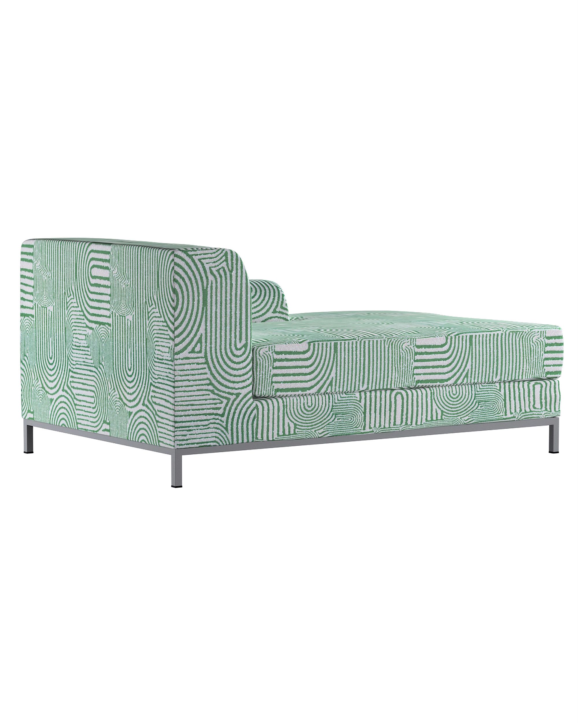 Husa de sezlong (dreapta) Kramfors culoare verde Țesătură împletitură, cu model (hover)