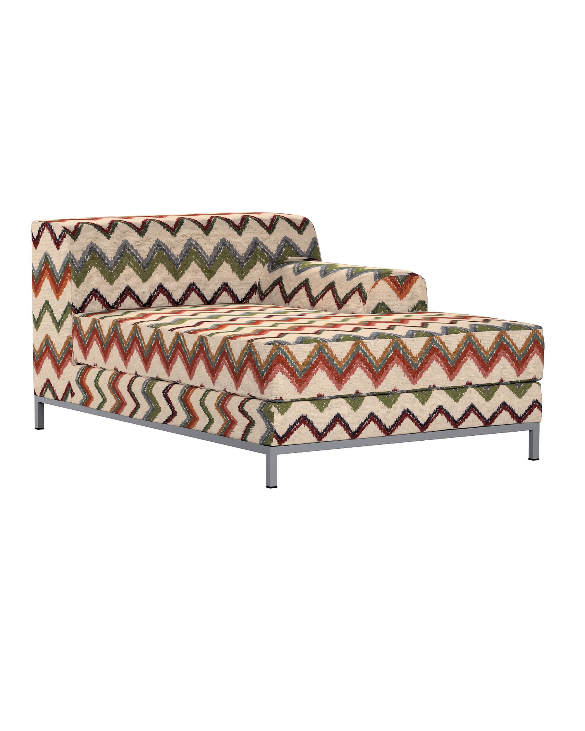 Husa de sezlong (dreapta) Kramfors culoare multicolor Țesătură împletitură, cu model
