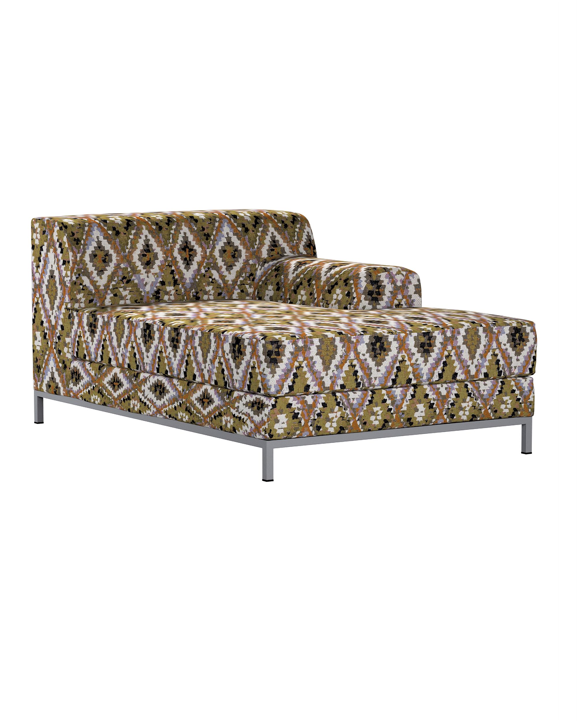 Husa de sezlong (dreapta) Kramfors culoare multicolor Țesătură împletitură, cu model