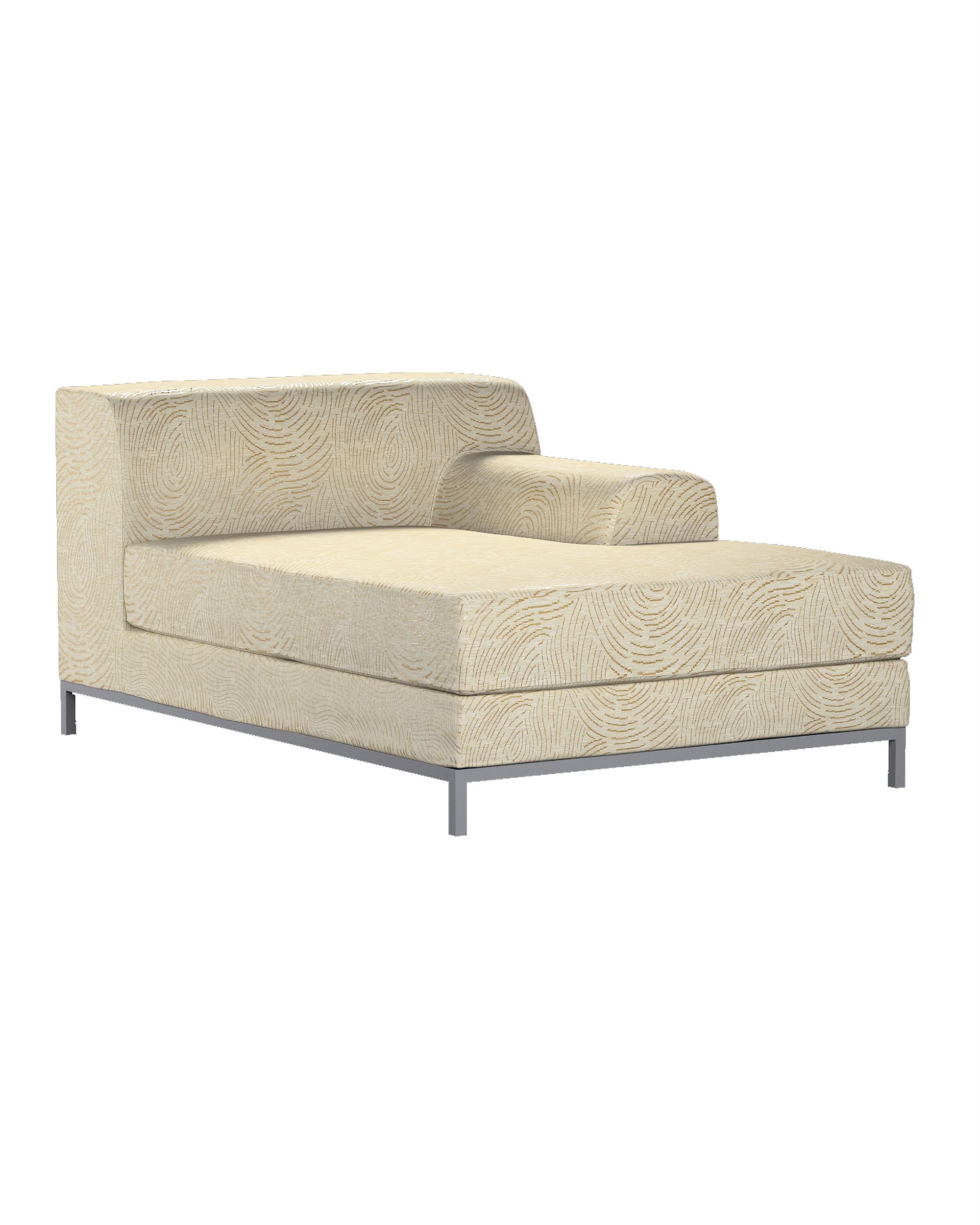 Husa de sezlong (dreapta) Kramfors culoare bej Țesătură gloss, împletitură, cu model