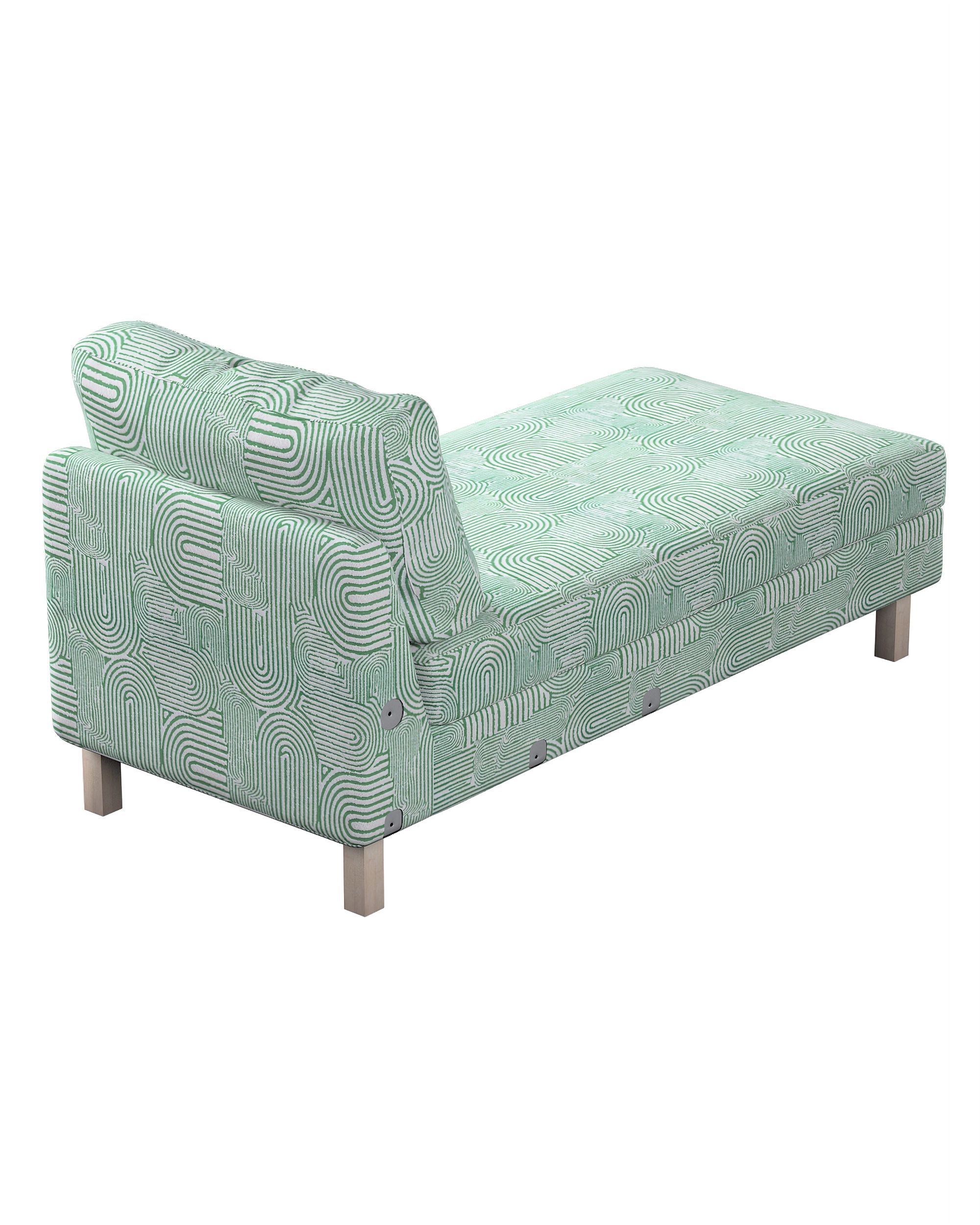 Husa extensie sezlong Karlstad culoare verde Țesătură împletitură, cu model (hover)