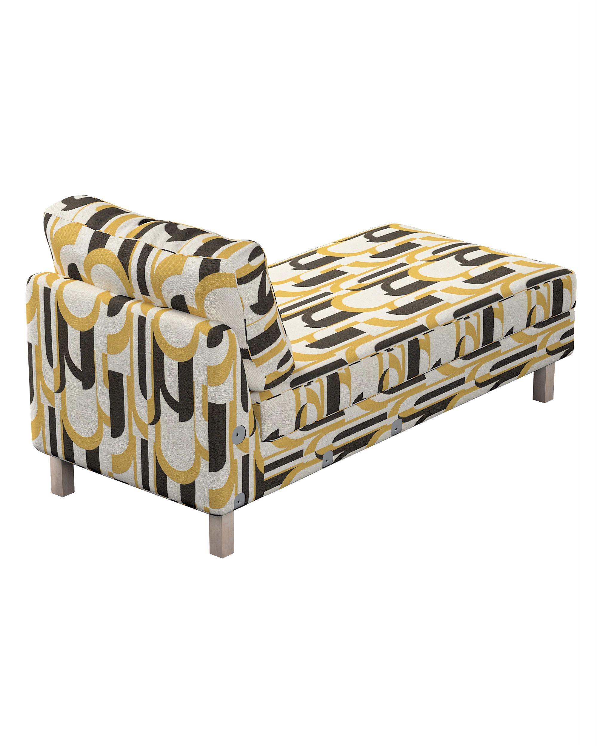 Husa extensie sezlong Karlstad culoare multicolor Țesătură împletitură, cu model (hover)