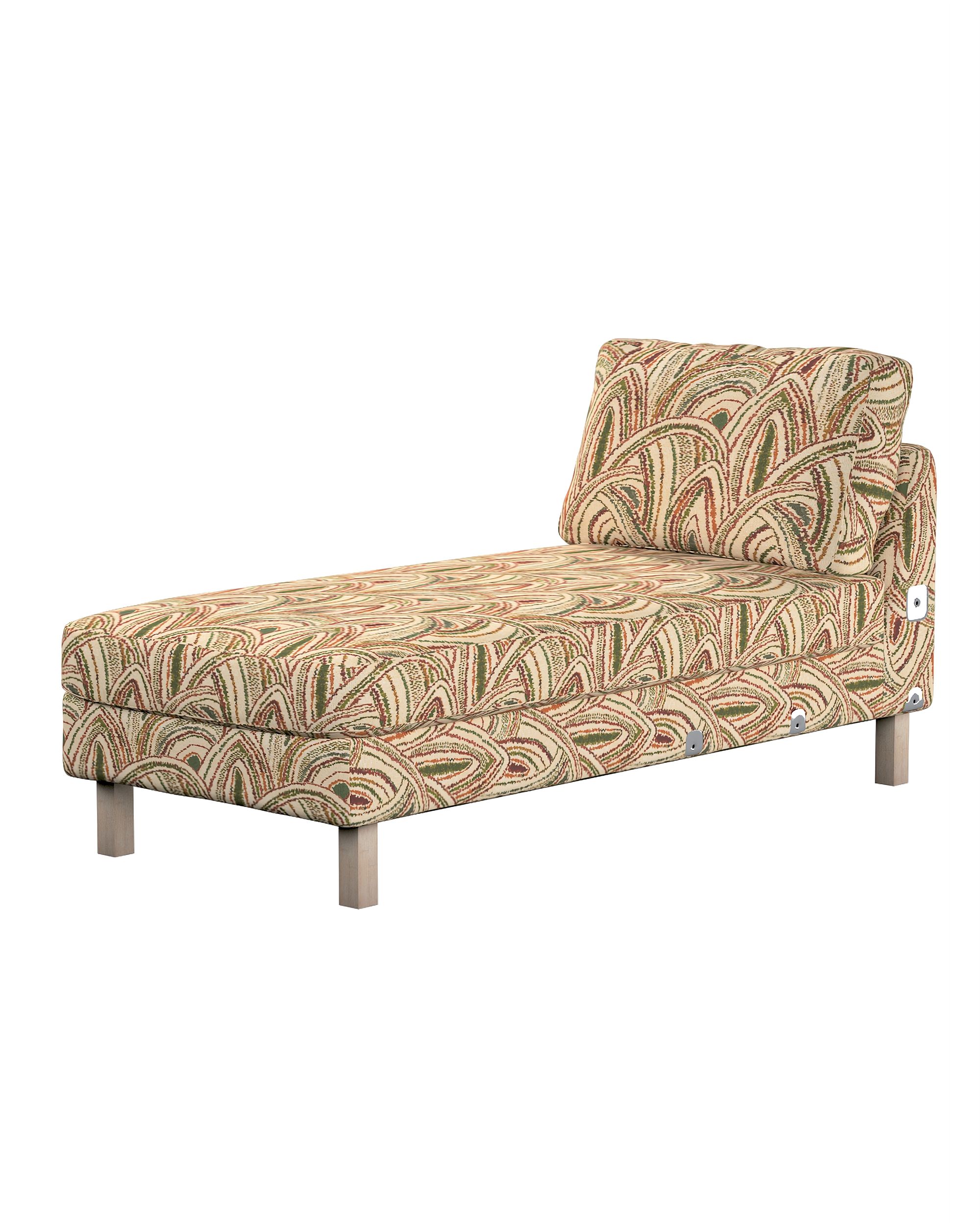 Husa extensie sezlong Karlstad culoare multicolor Țesătură împletitură, cu model
