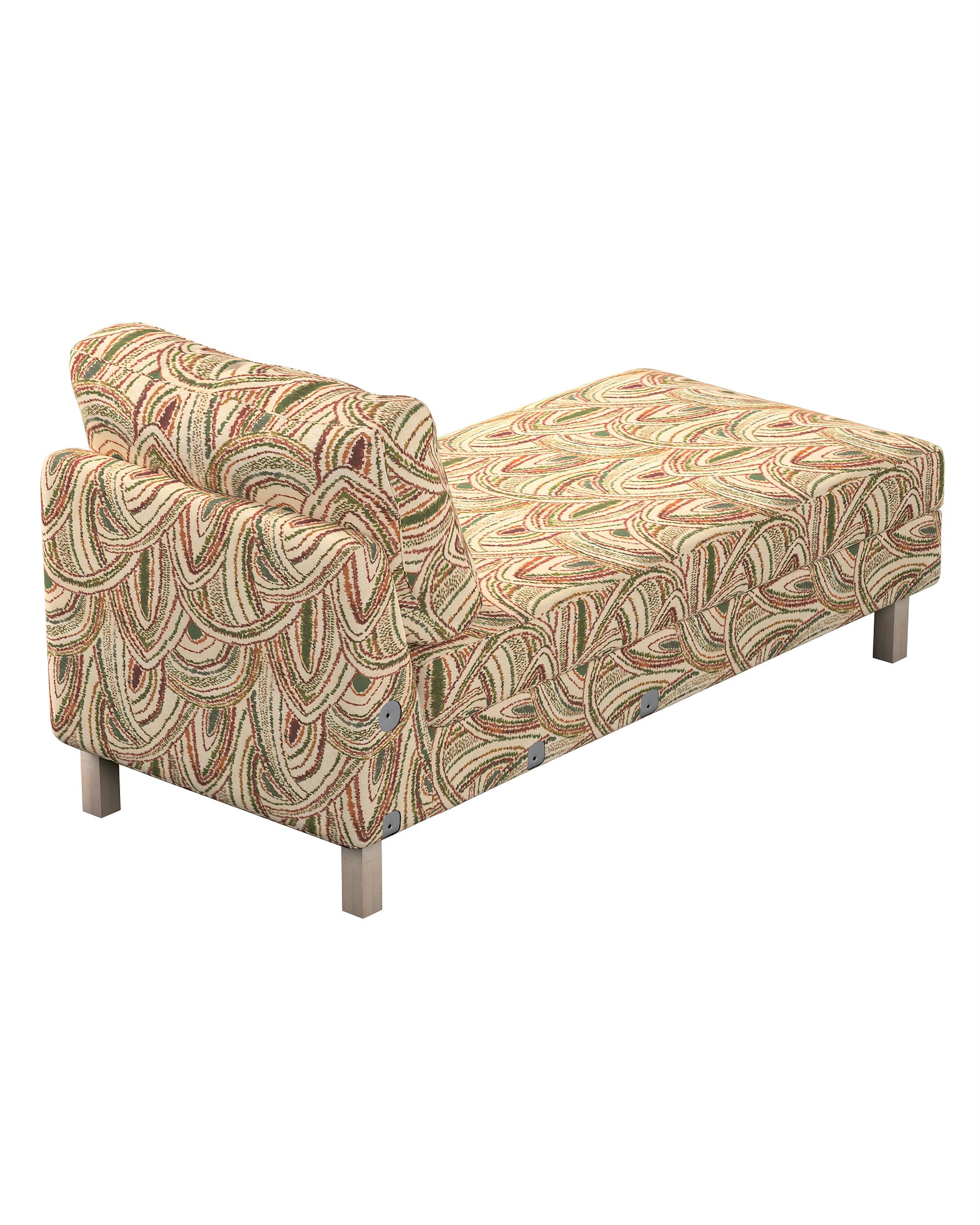 Husa extensie sezlong Karlstad culoare multicolor Țesătură împletitură, cu model (hover)