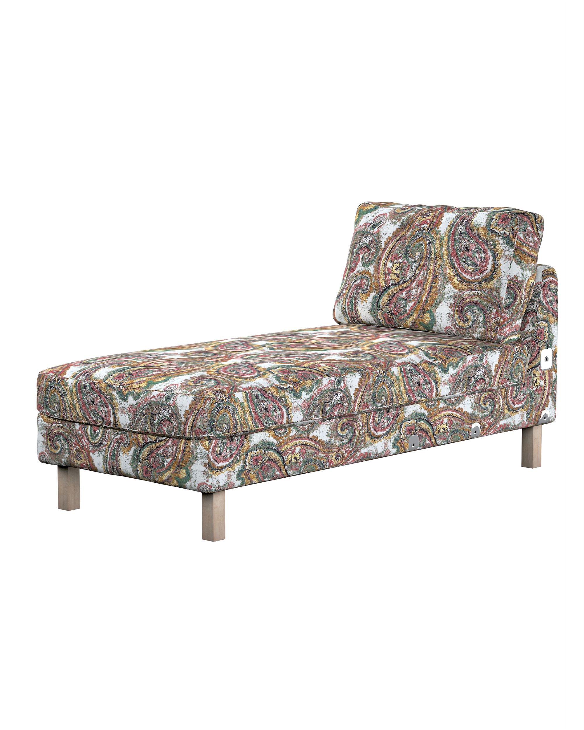 Husa extensie sezlong Karlstad culoare multicolor Țesătură împletitură, cu model