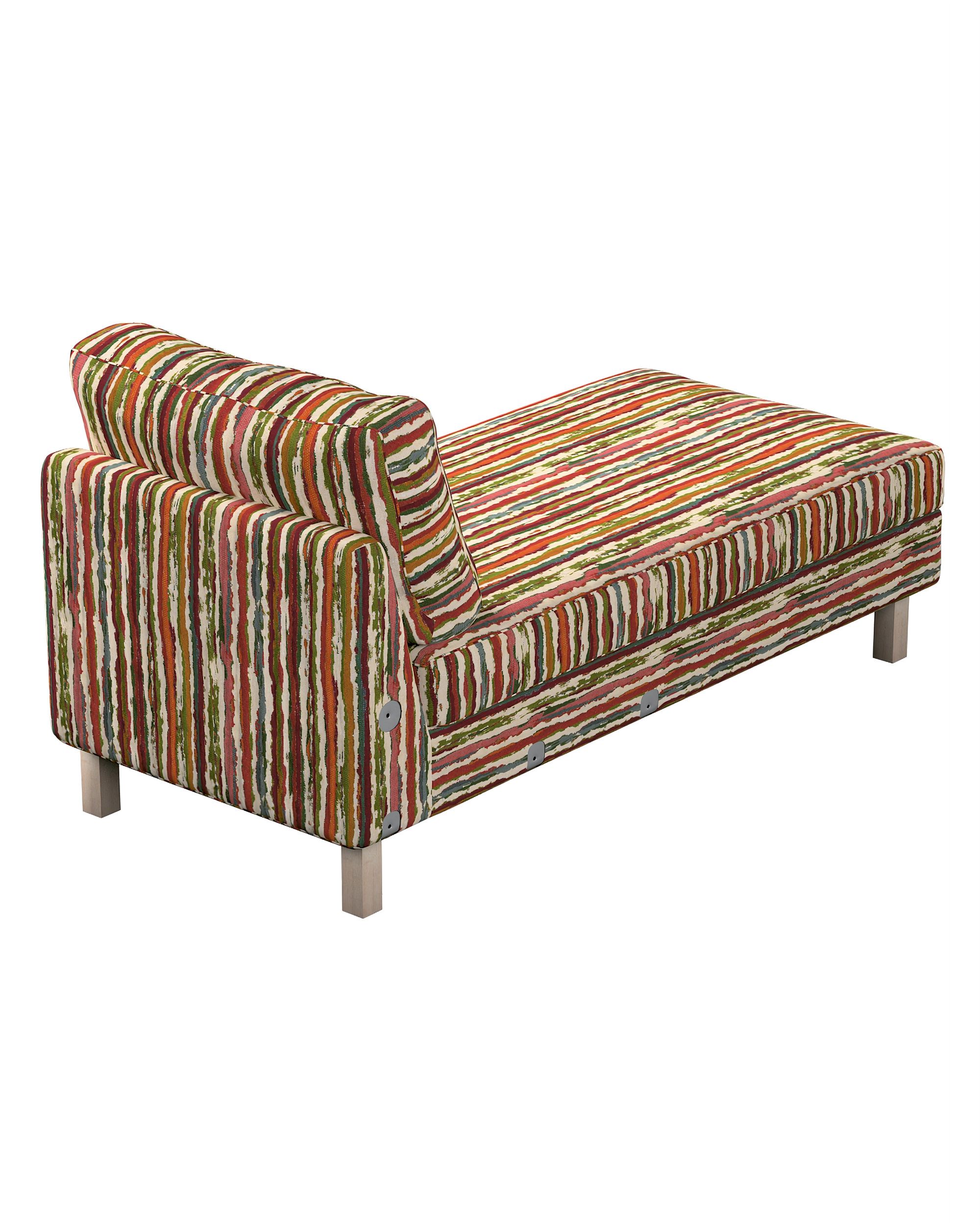 Husa extensie sezlong Karlstad culoare multicolor Țesătură împletitură, cu model (hover)