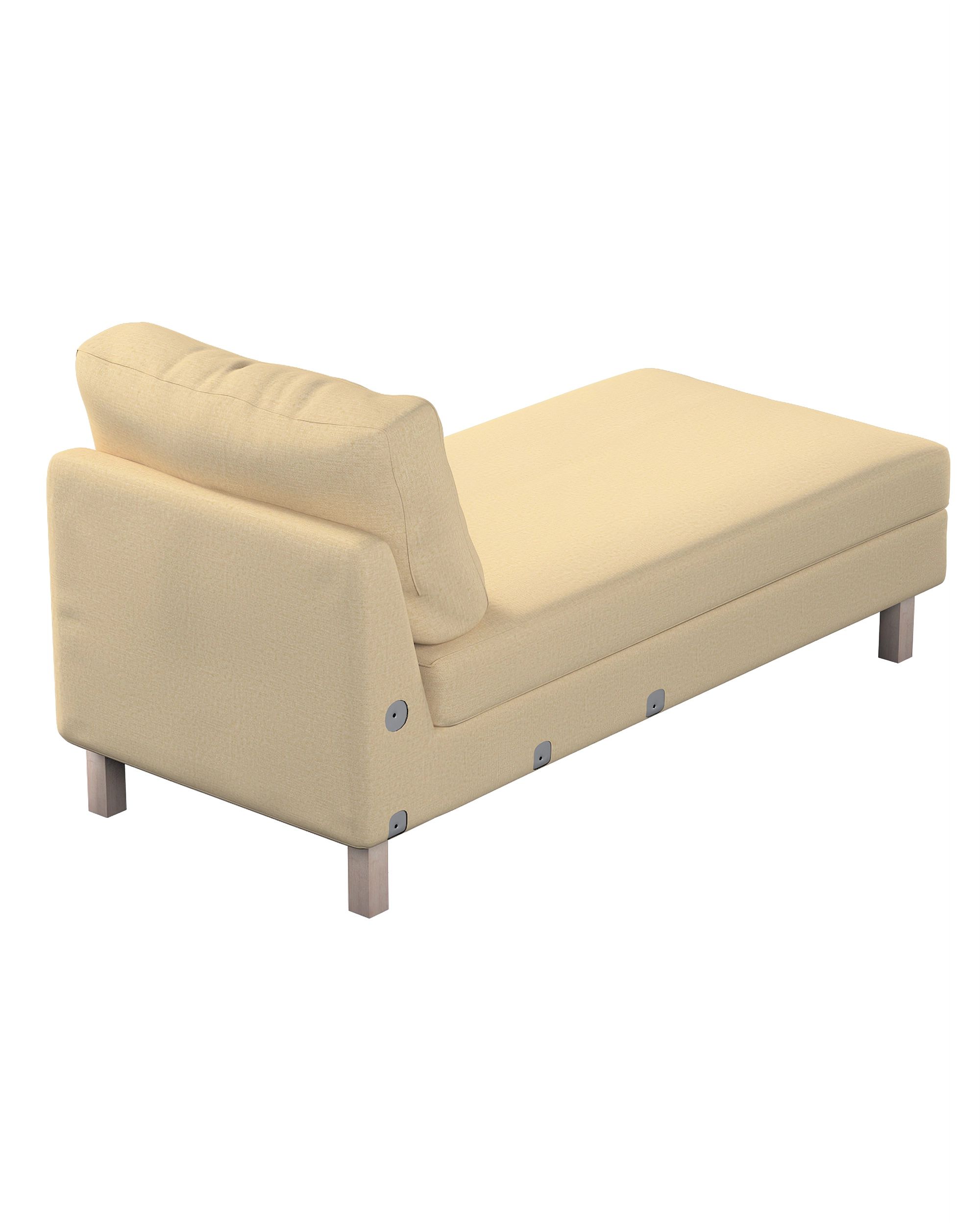 Husa extensie sezlong Karlstad culoare bej Țesătură gloss, împletitură (hover)