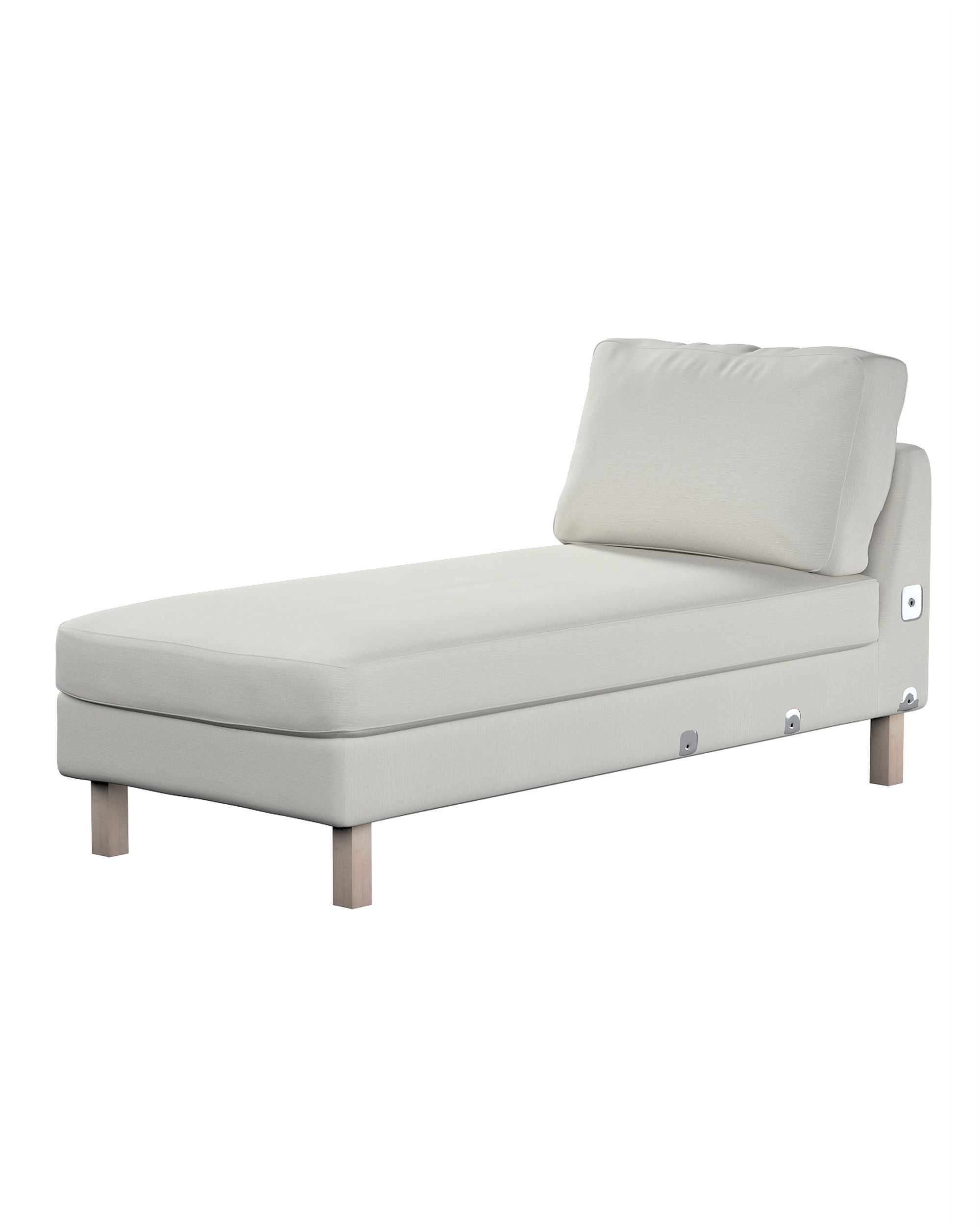 Husa extensie sezlong Karlstad culoare gri Țesătură gloss, împletitură, catifea