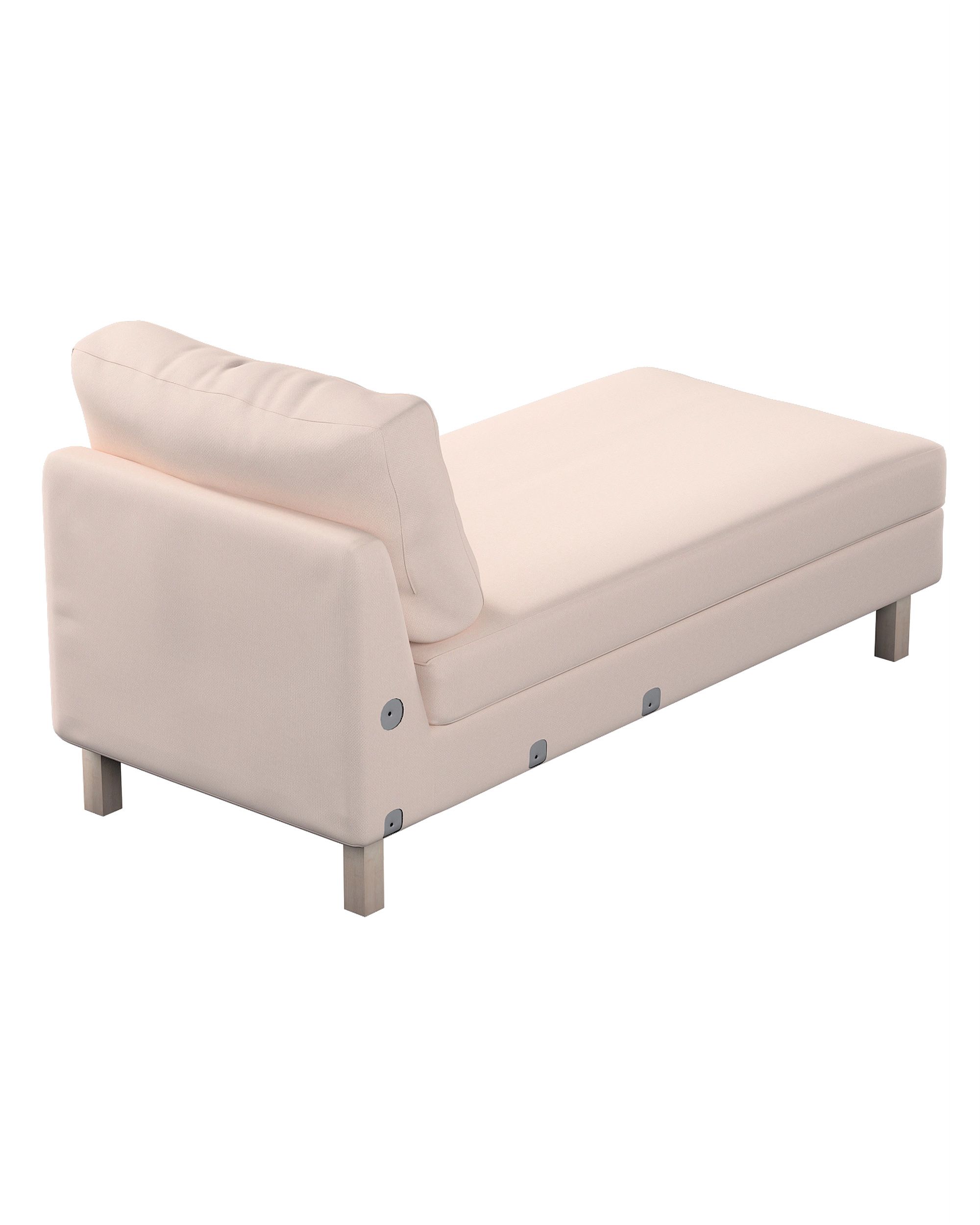 Husa extensie sezlong Karlstad culoare roz Țesătură împletitură (hover)