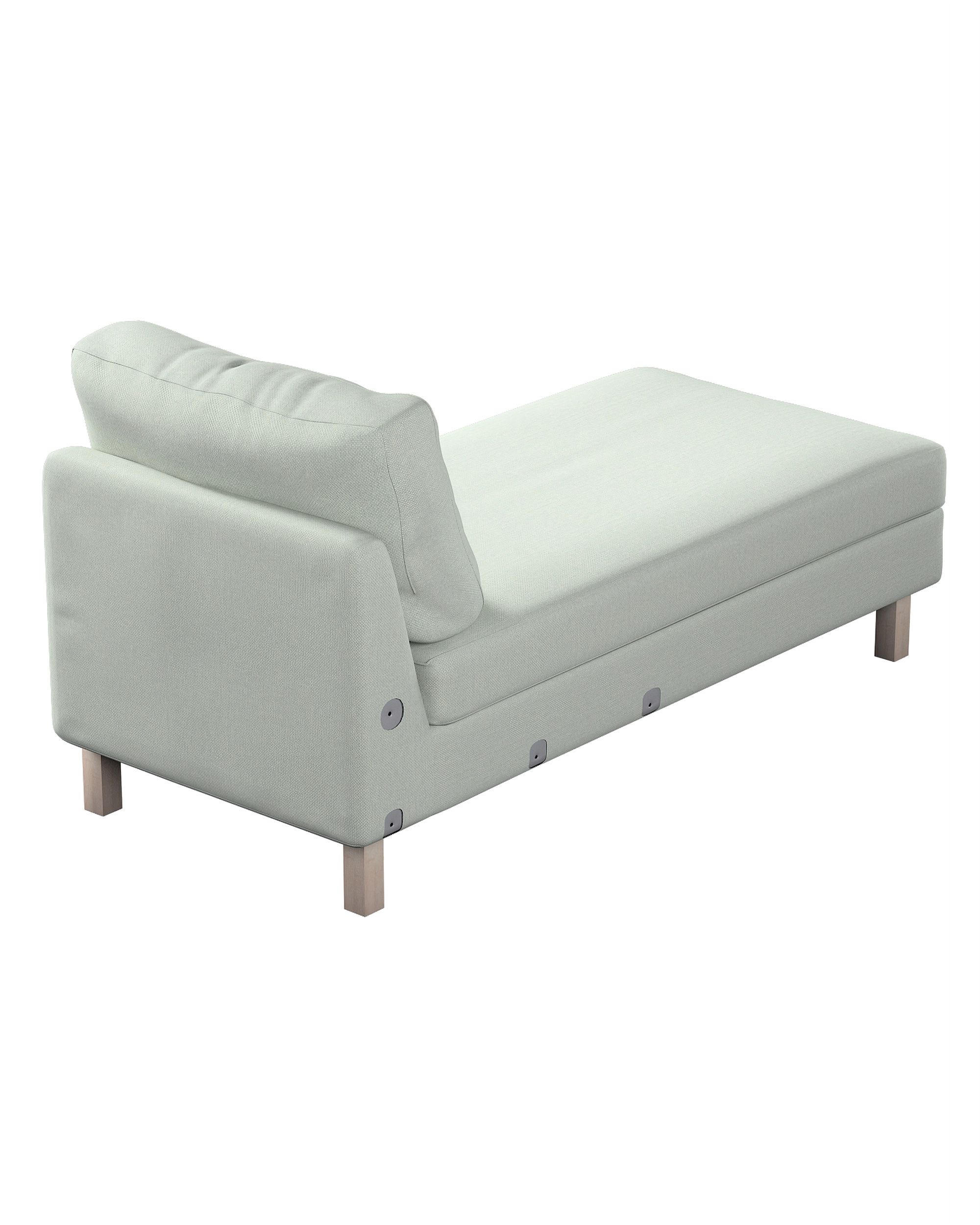 Husa extensie sezlong Karlstad culoare albastru Țesătură împletitură (hover)