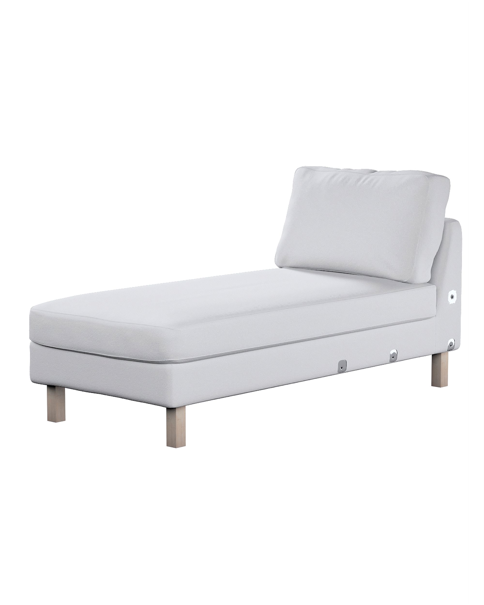 Husa extensie sezlong Karlstad culoare alb Țesătură împletitură