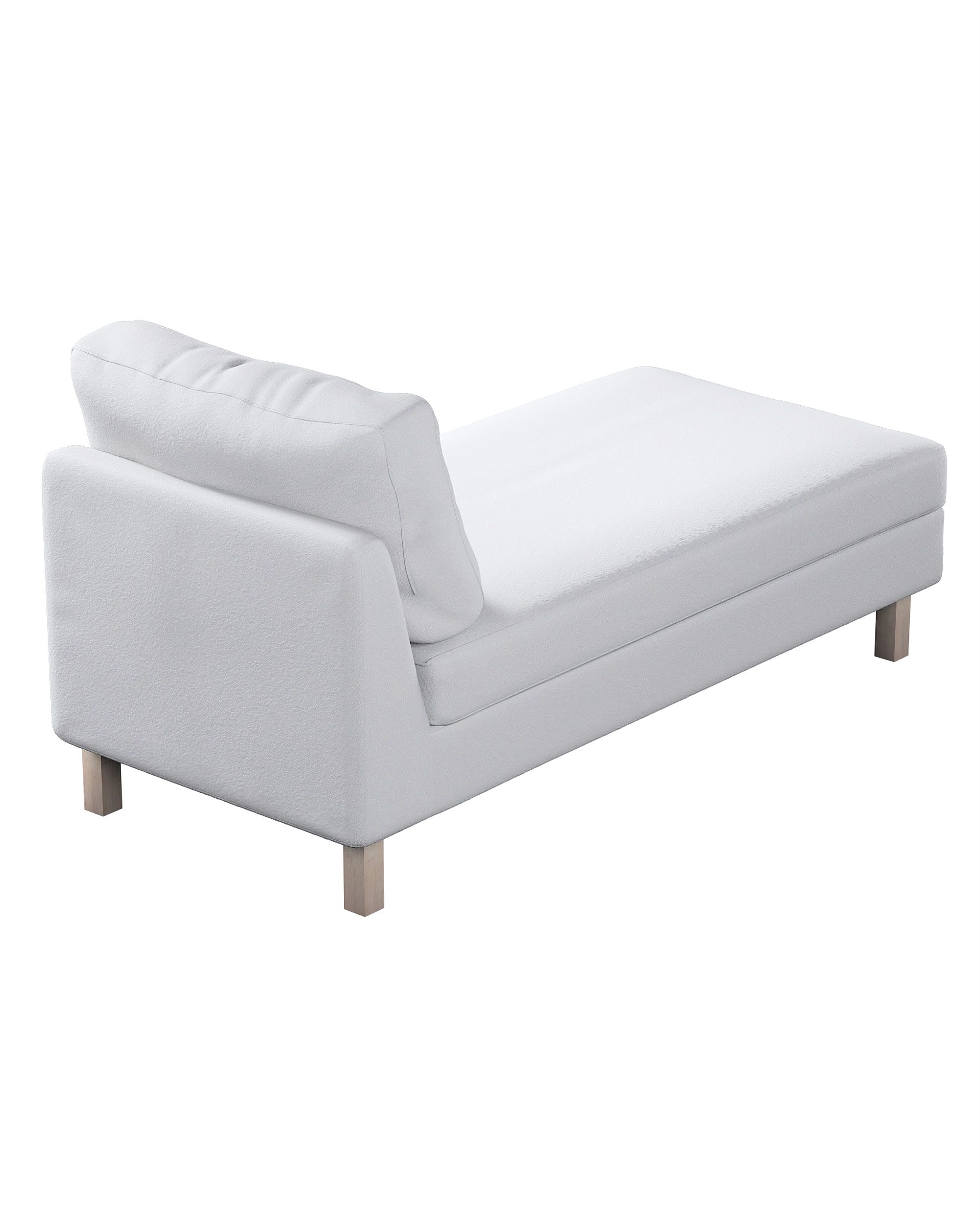 Husa extensie sezlong Karlstad culoare alb Țesătură împletitură (hover)