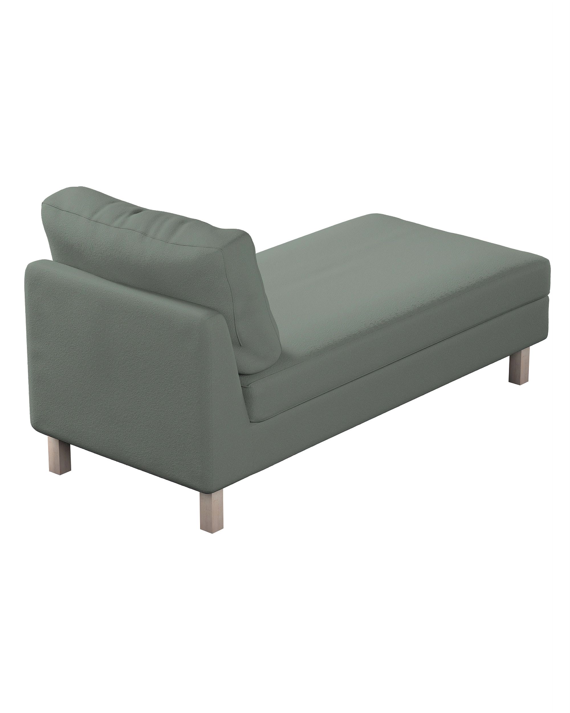 Husa extensie sezlong Karlstad culoare verde Țesătură împletitură (hover)