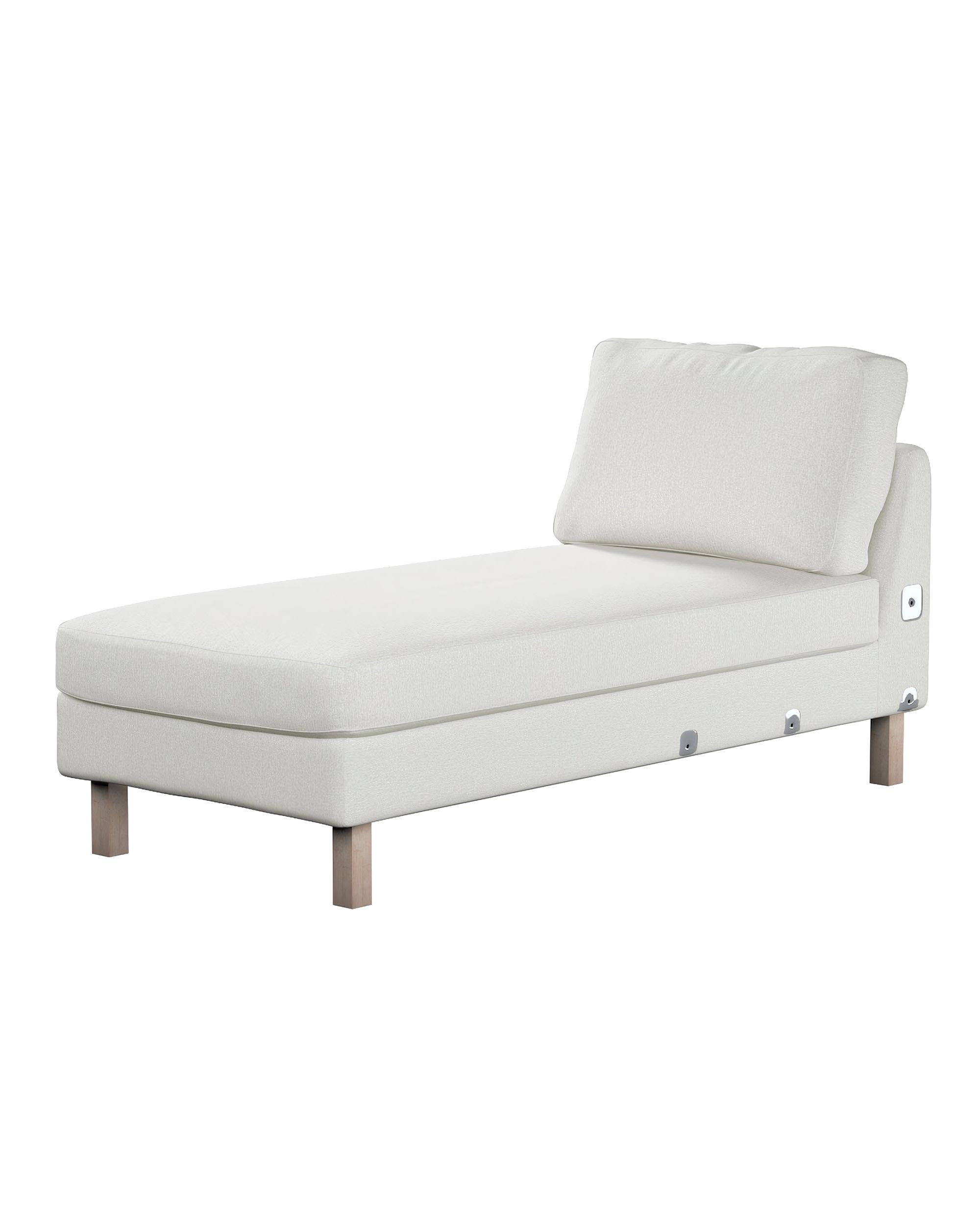 Husa extensie sezlong Karlstad culoare crem Țesătură împletitură