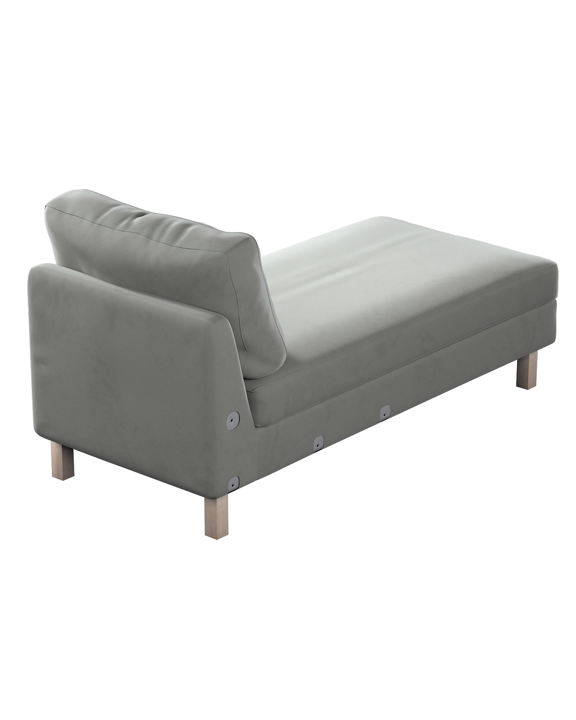 Husa extensie sezlong Karlstad culoare gri Țesătură gloss, catifea (hover)