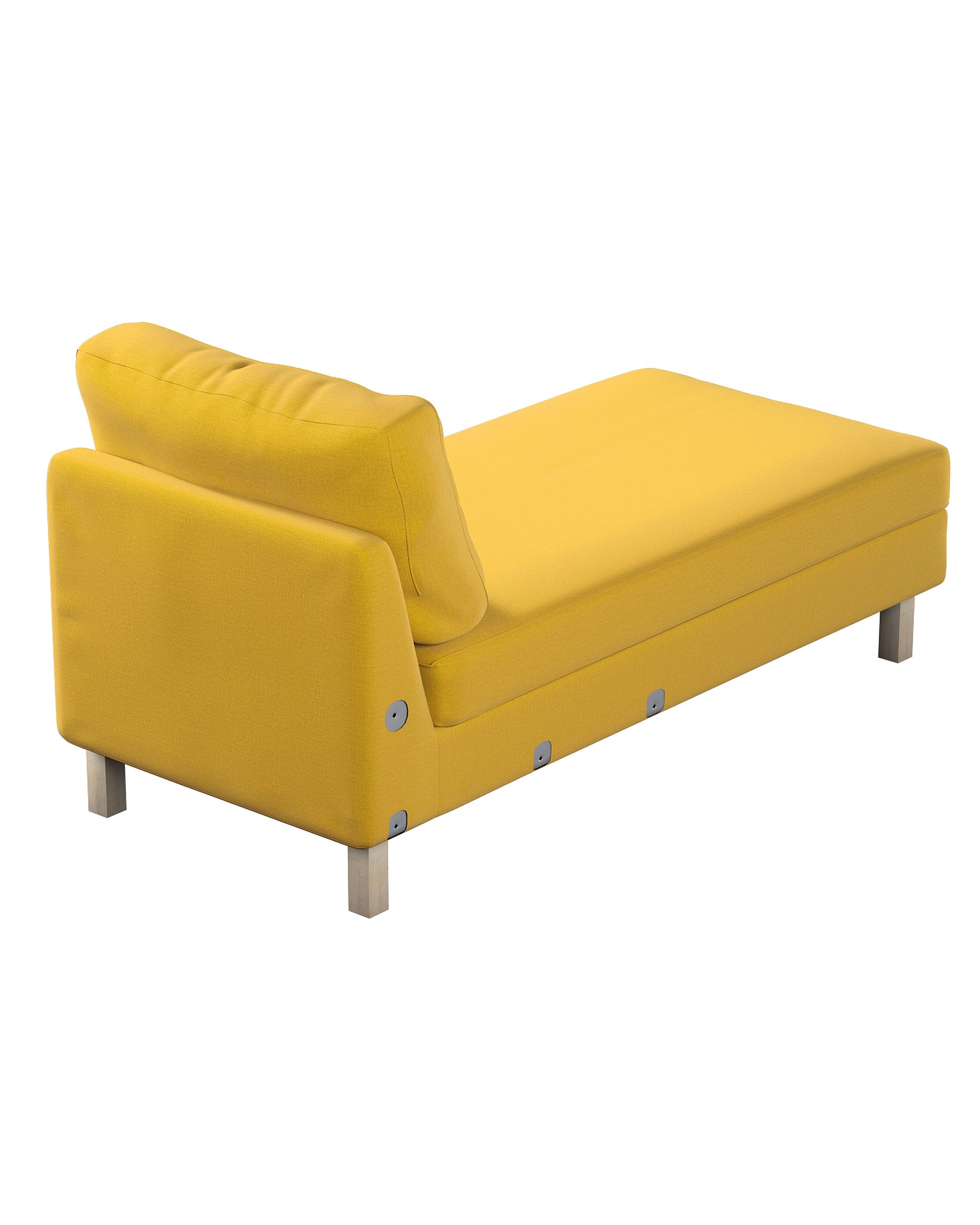 Husa extensie sezlong Karlstad culoare galben Țesătură catifea (hover)