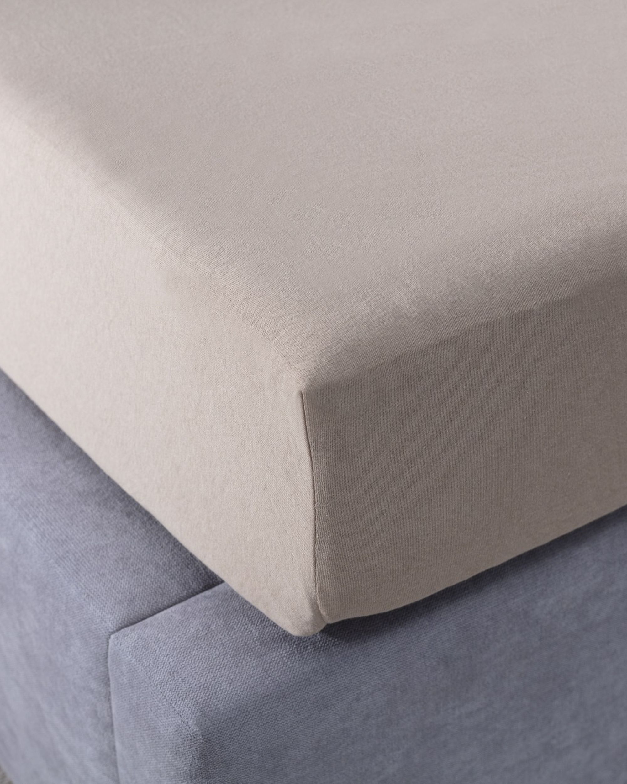 Cearșaf Jerry jersey cu bandă elastică 90x200cm beige