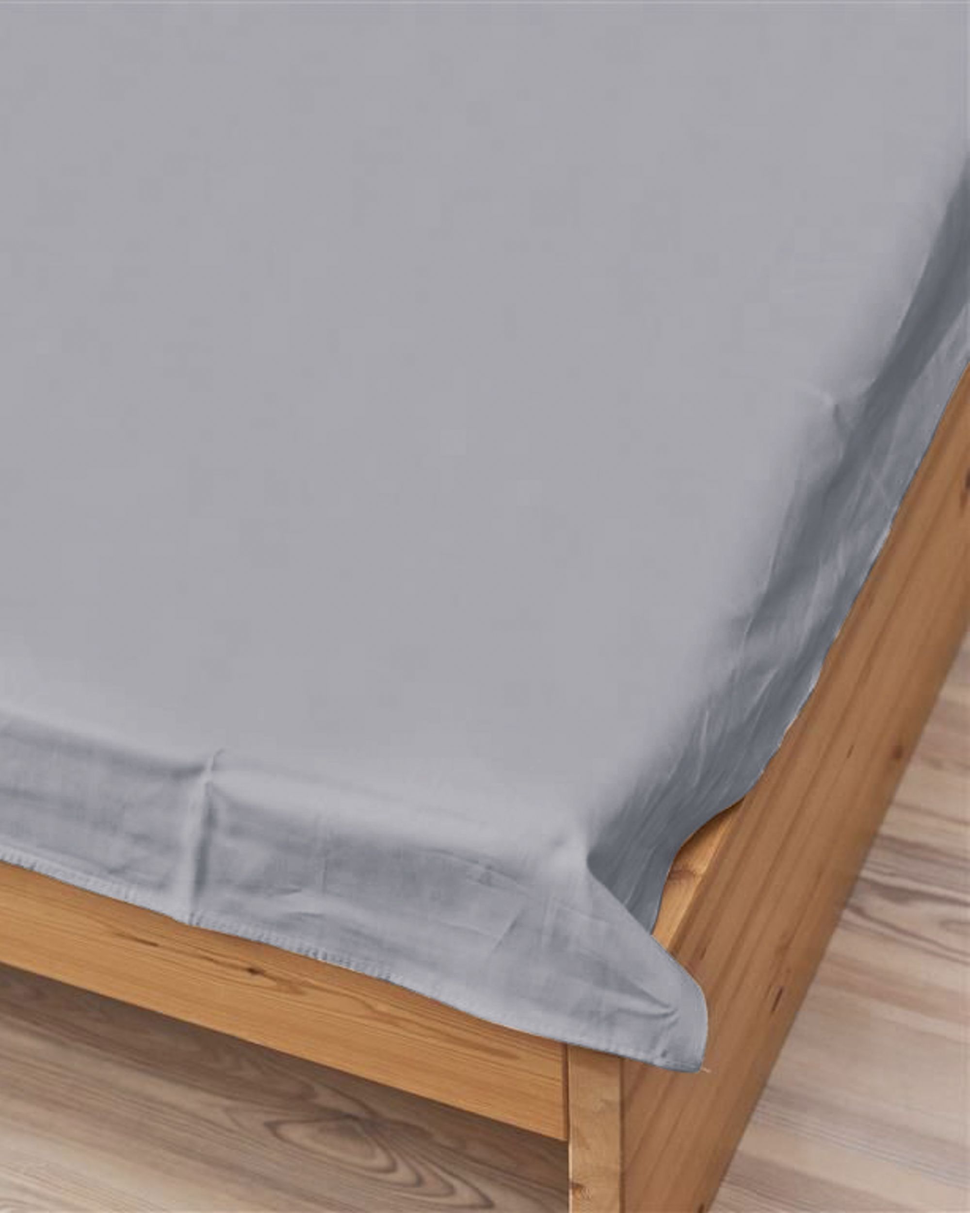 Cearșaf drept satin cenușă 160 x 220 cm