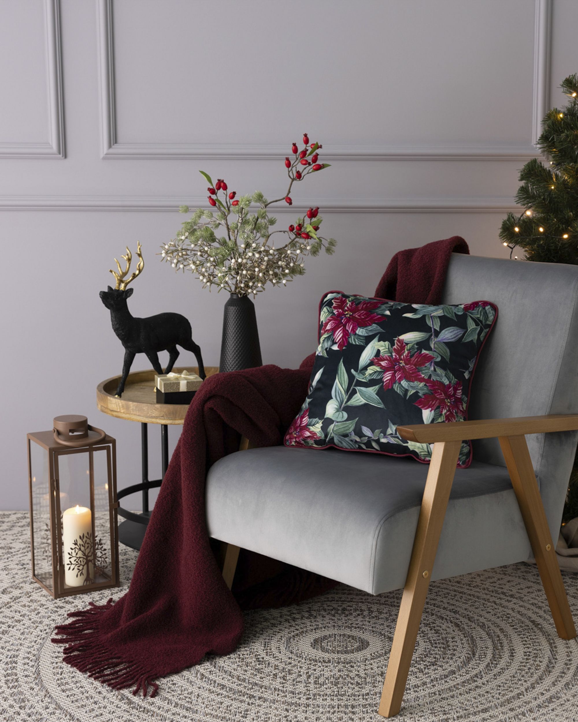 Față de pernă Poinsettia Elegance 43x43 cm (hover)