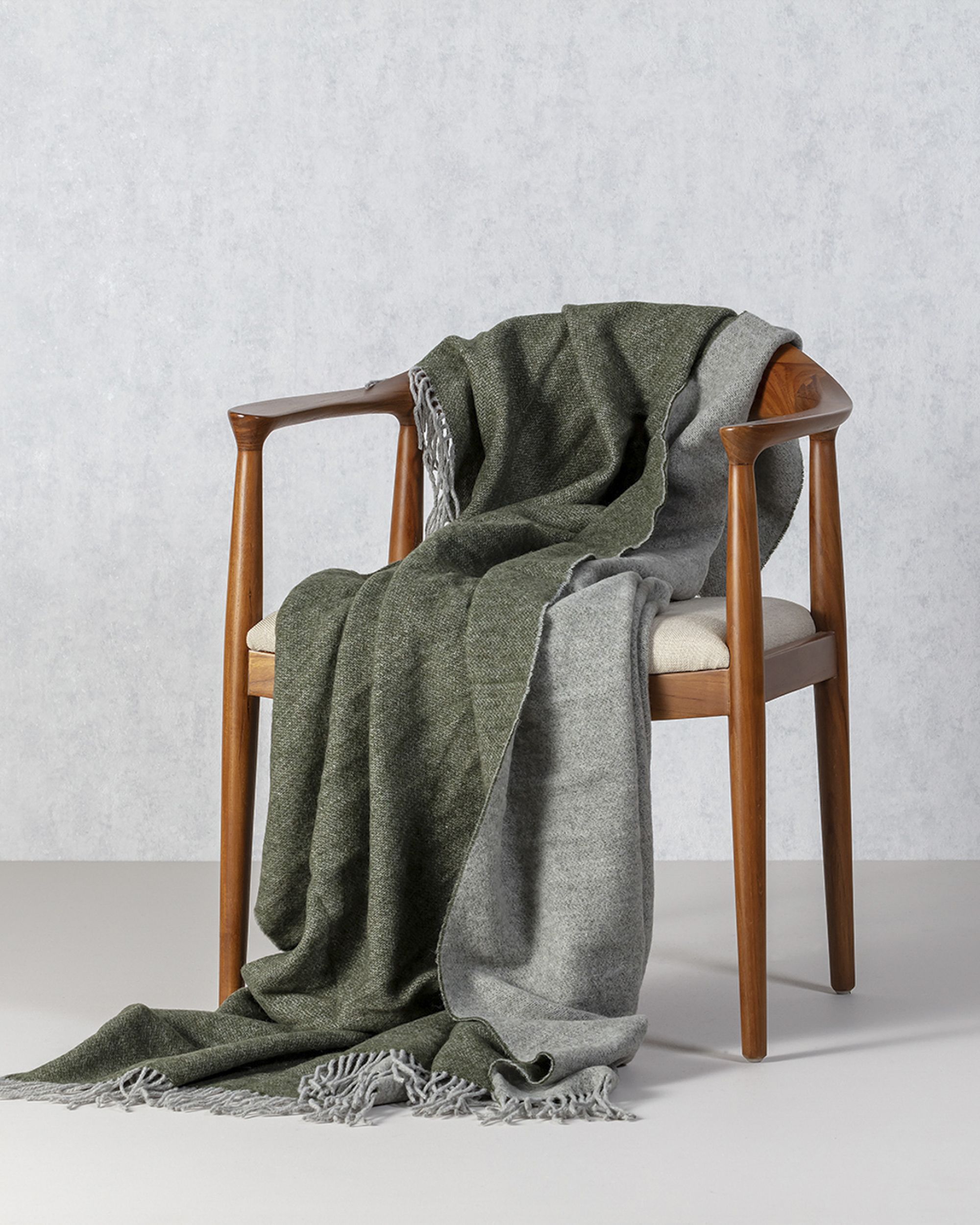 Pătură Merinos 140x200 cm melange green khaki