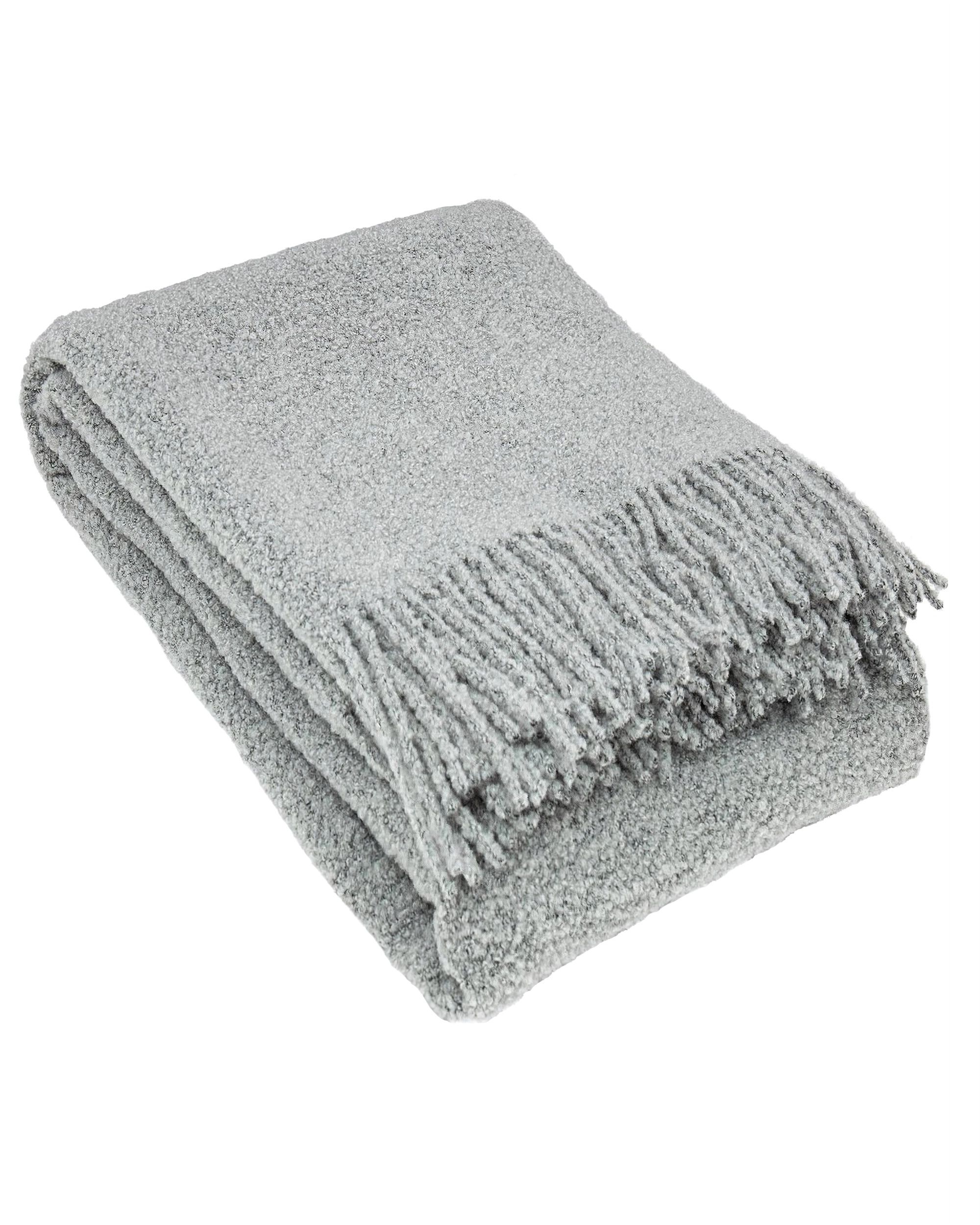 Pătură Boucle 140x200cm silver grey