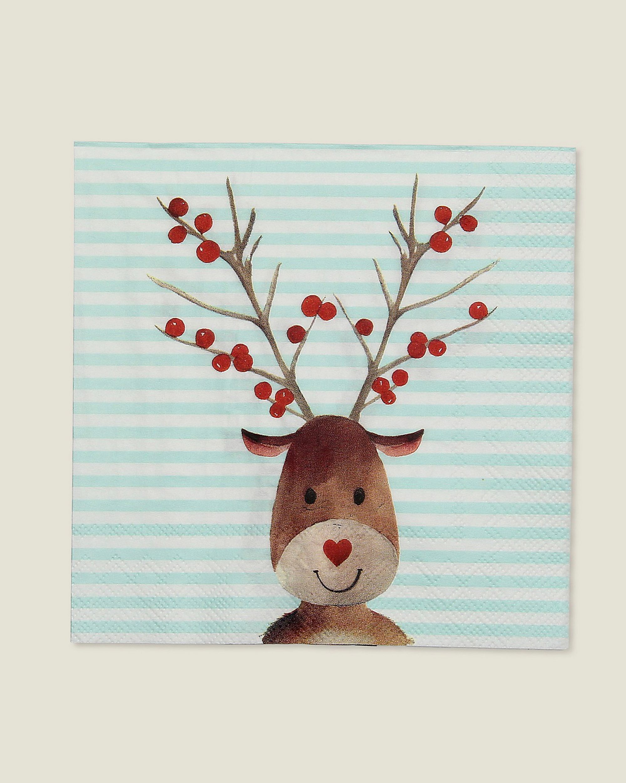 Șervețele de Crăciun Reindeer Stripes 20 szt.