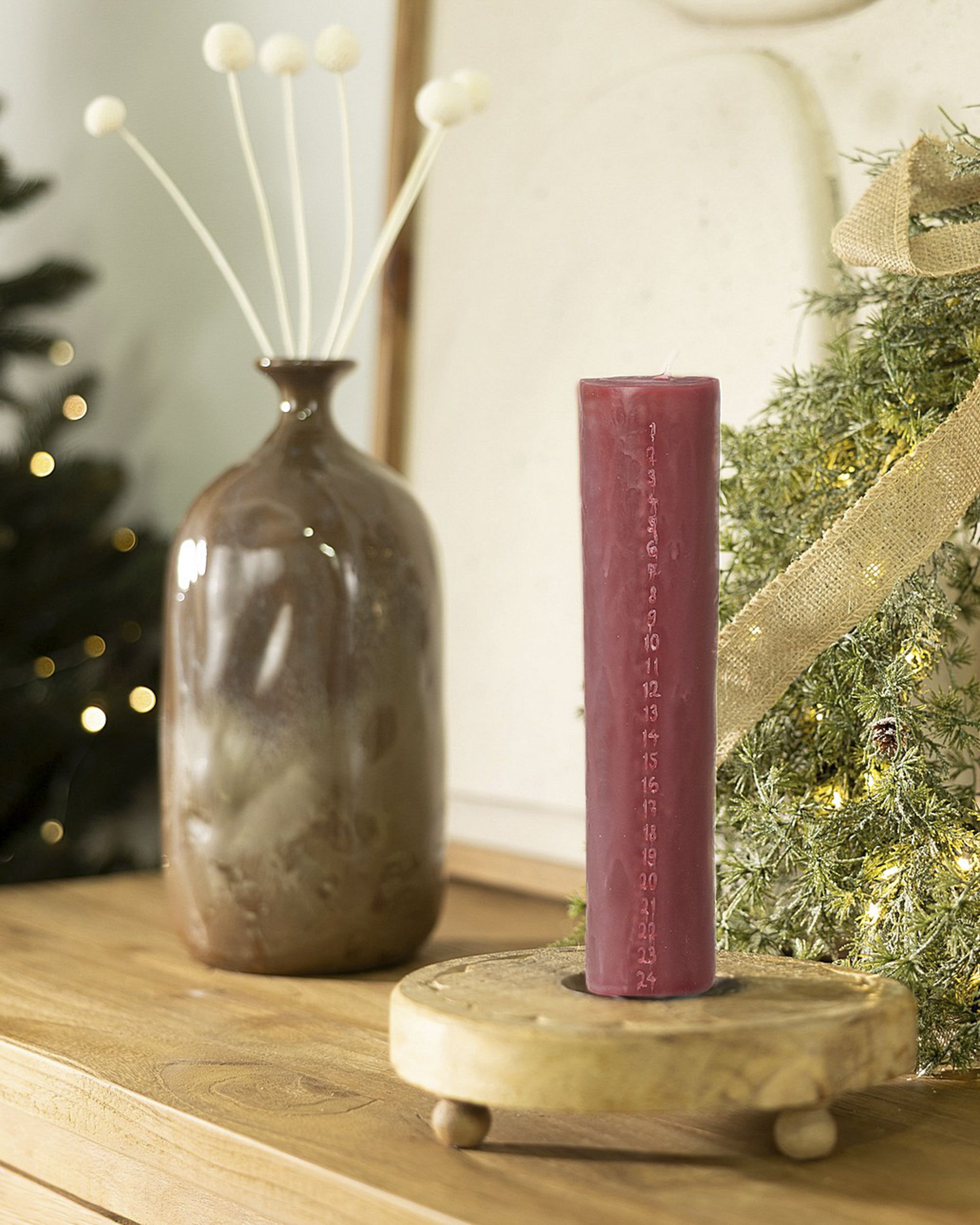 Lumânare burgund de Advent 25 cm (hover)