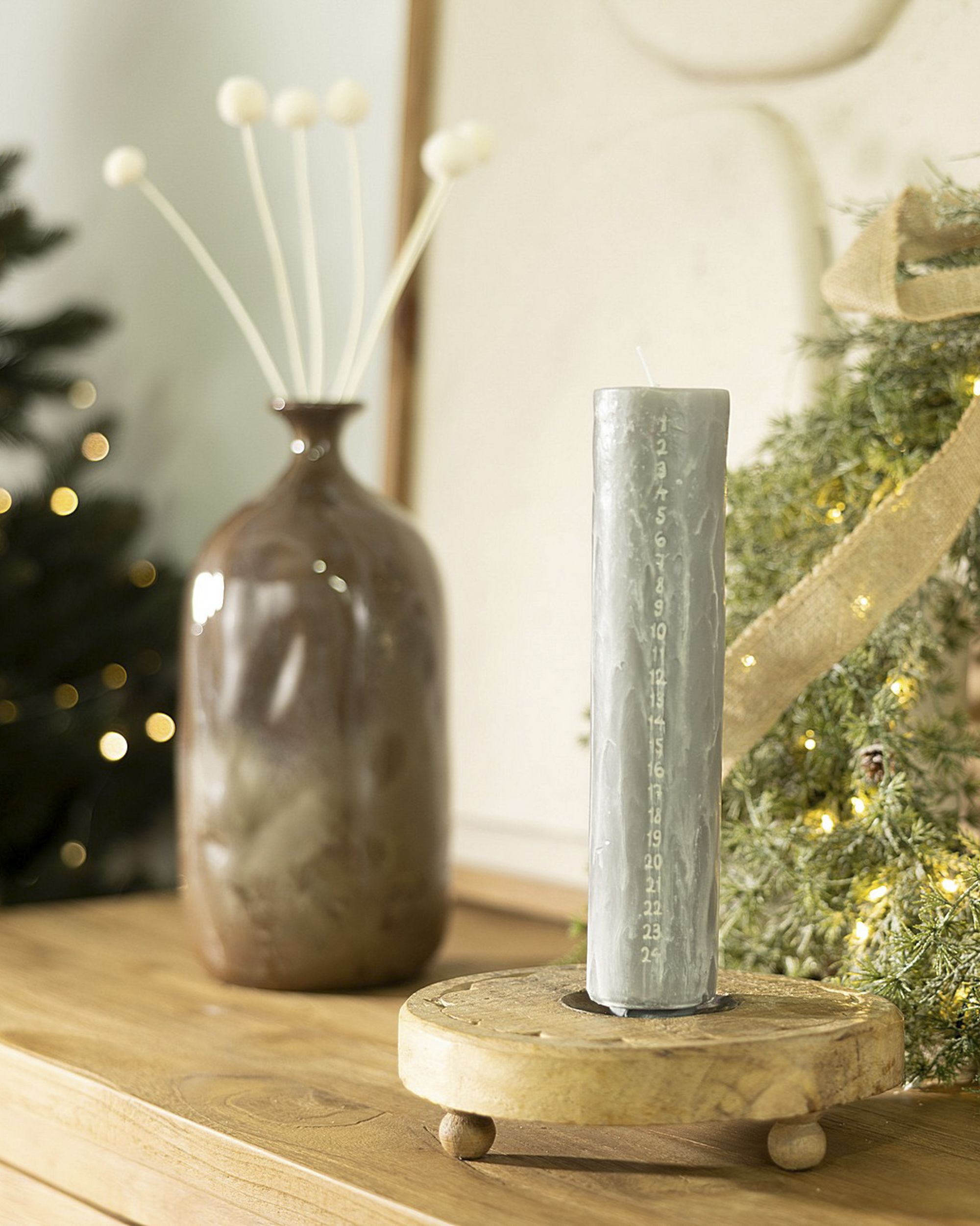 Lumânare gri de Advent 25 cm (hover)