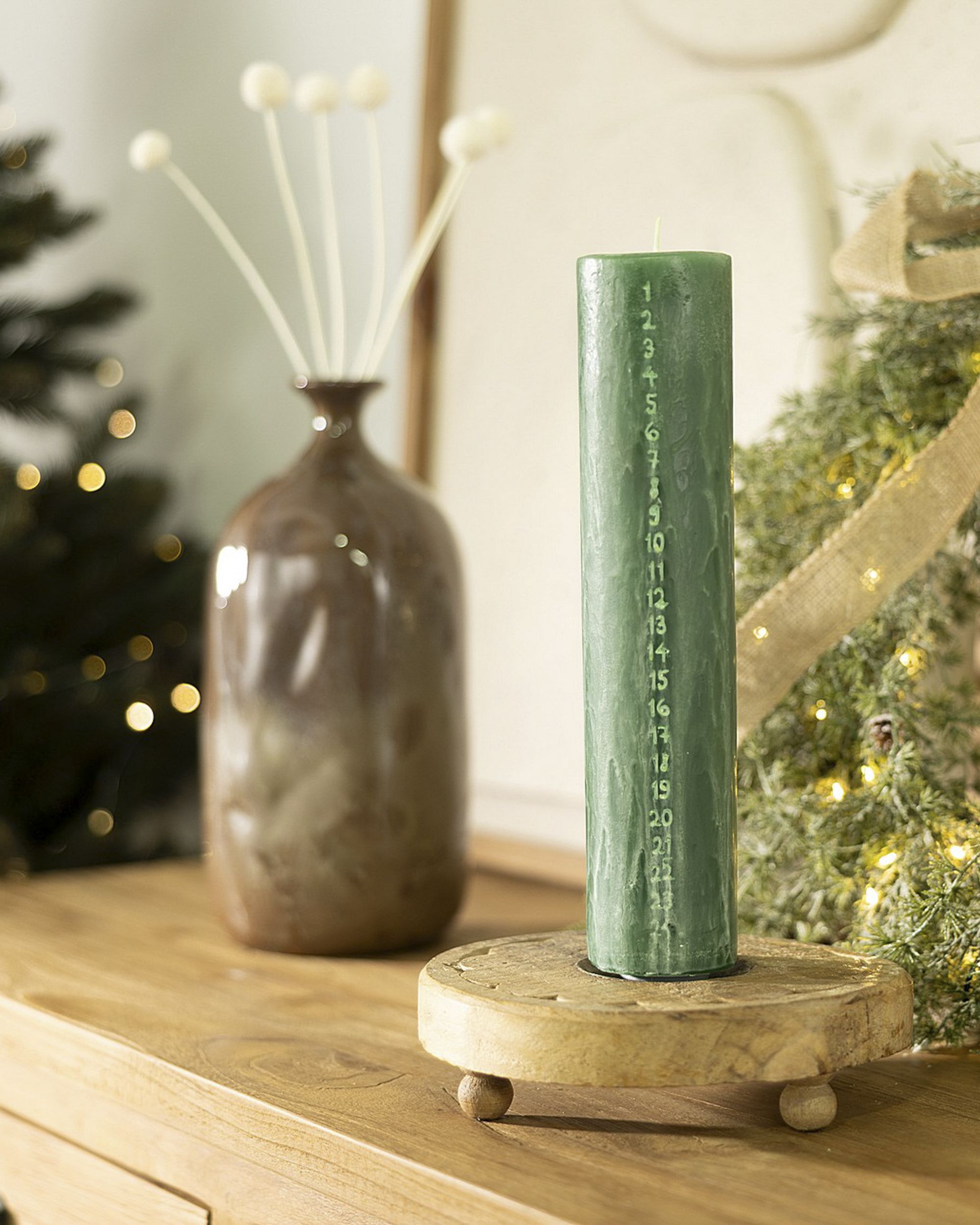 Lumânare verde de Advent 25 cm (hover)