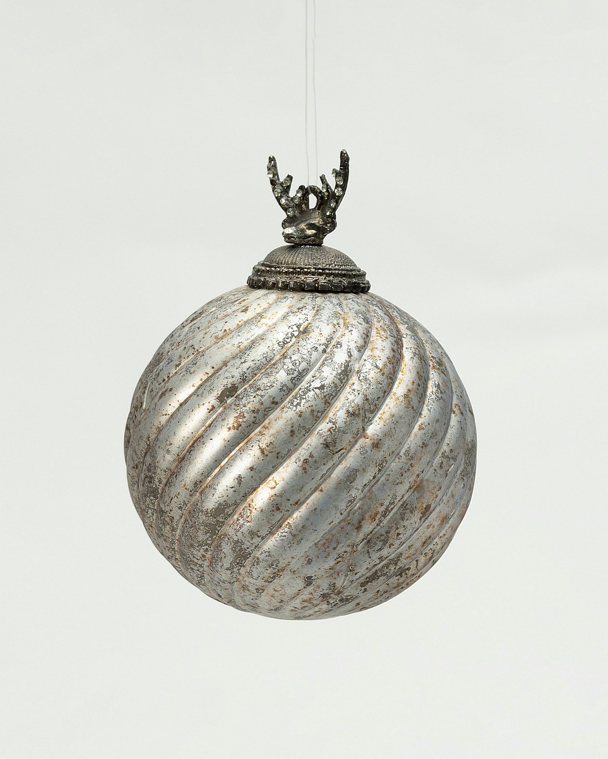 Glob de sticlă Silver Twist 10x10x14 cm