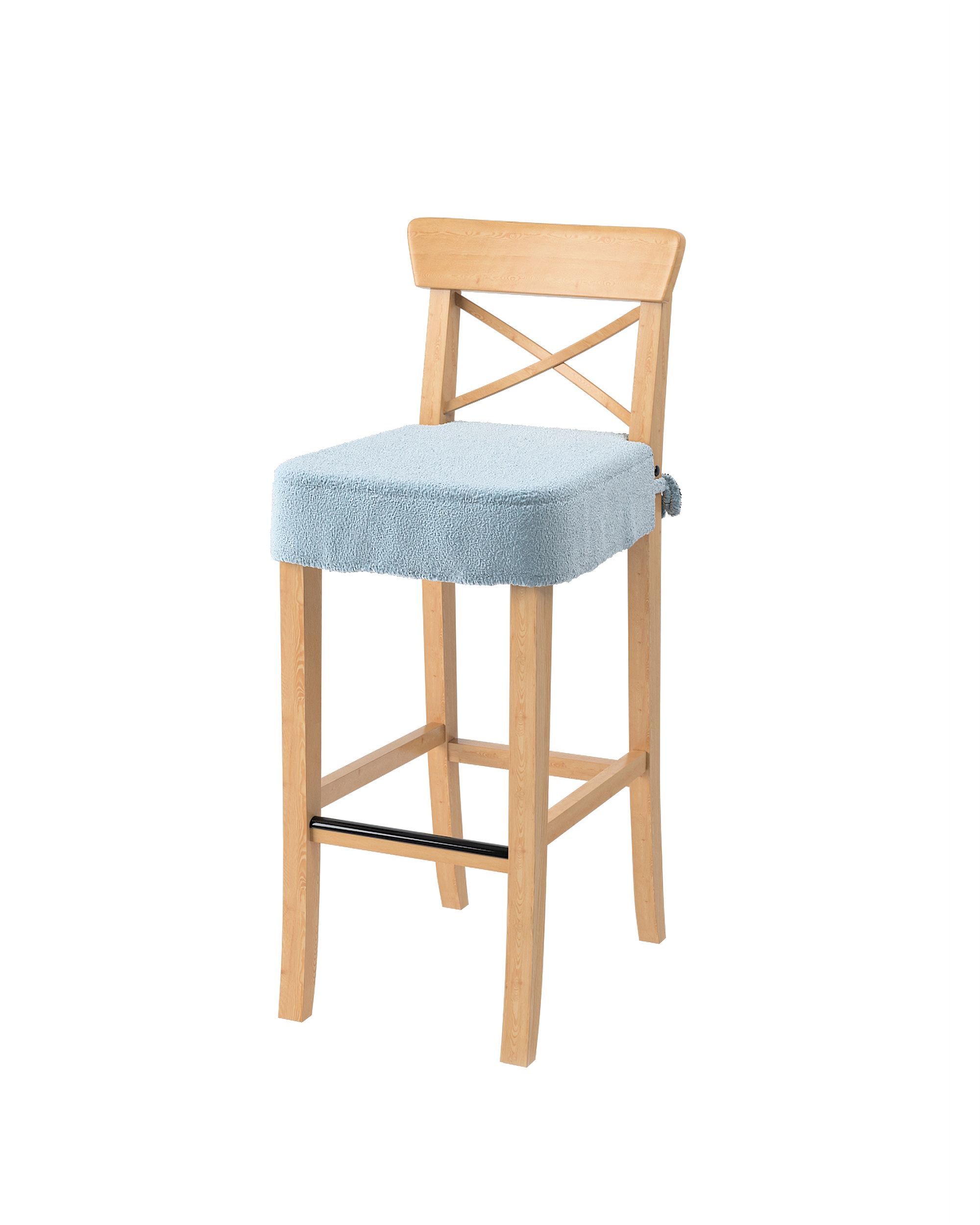 Husa taburet bar Ikea Ingolf culoare albastru Țesătură împletitură