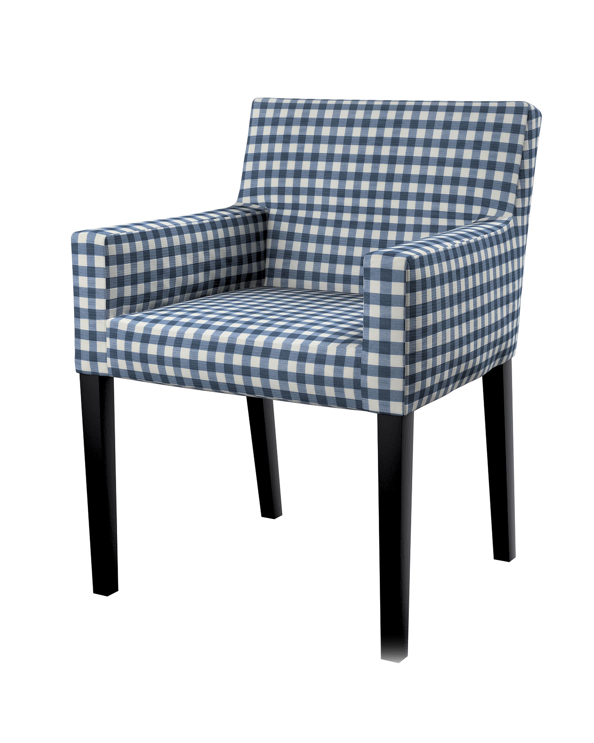 Husa scaun Ikea Nils culoare bleumarin Țesătură cu model