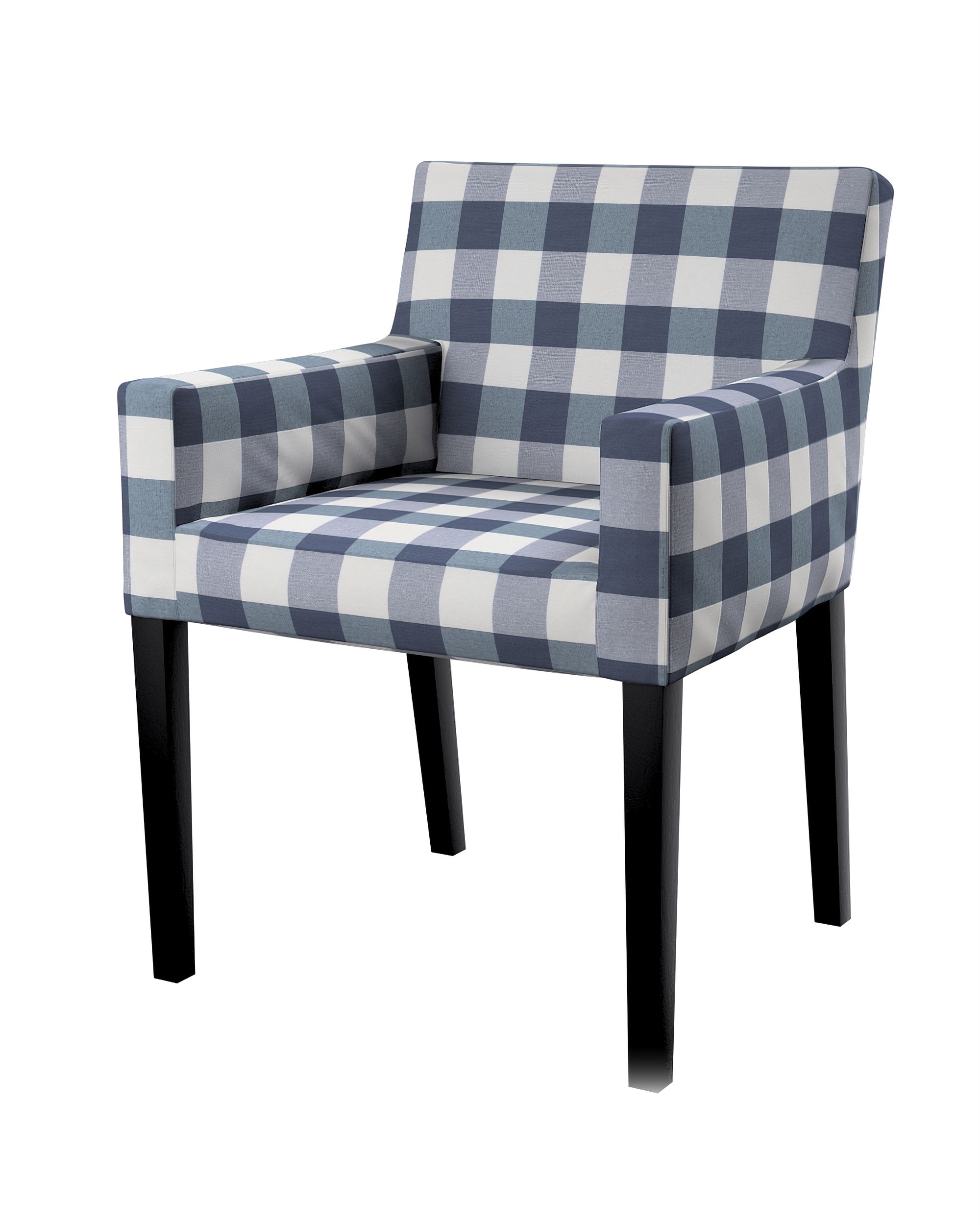 Husa scaun Ikea Nils culoare bleumarin Țesătură cu model