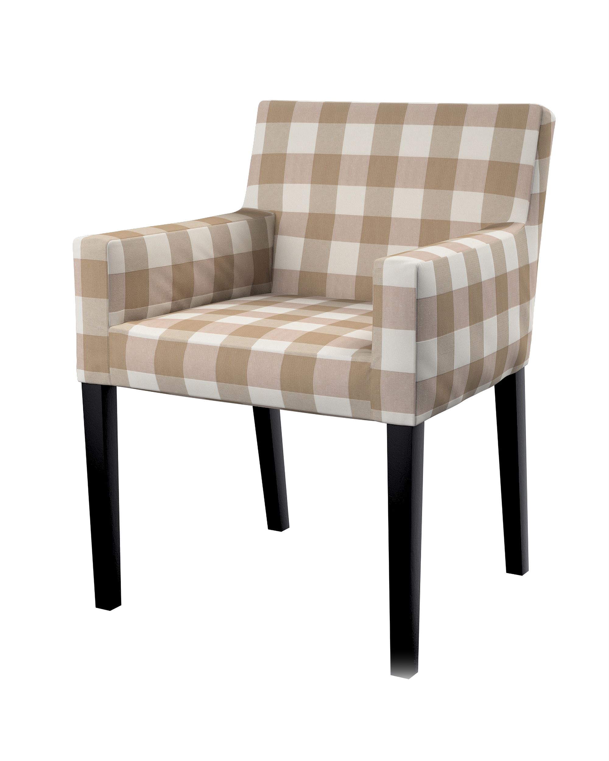 Husa scaun Ikea Nils culoare bej Țesătură cu model