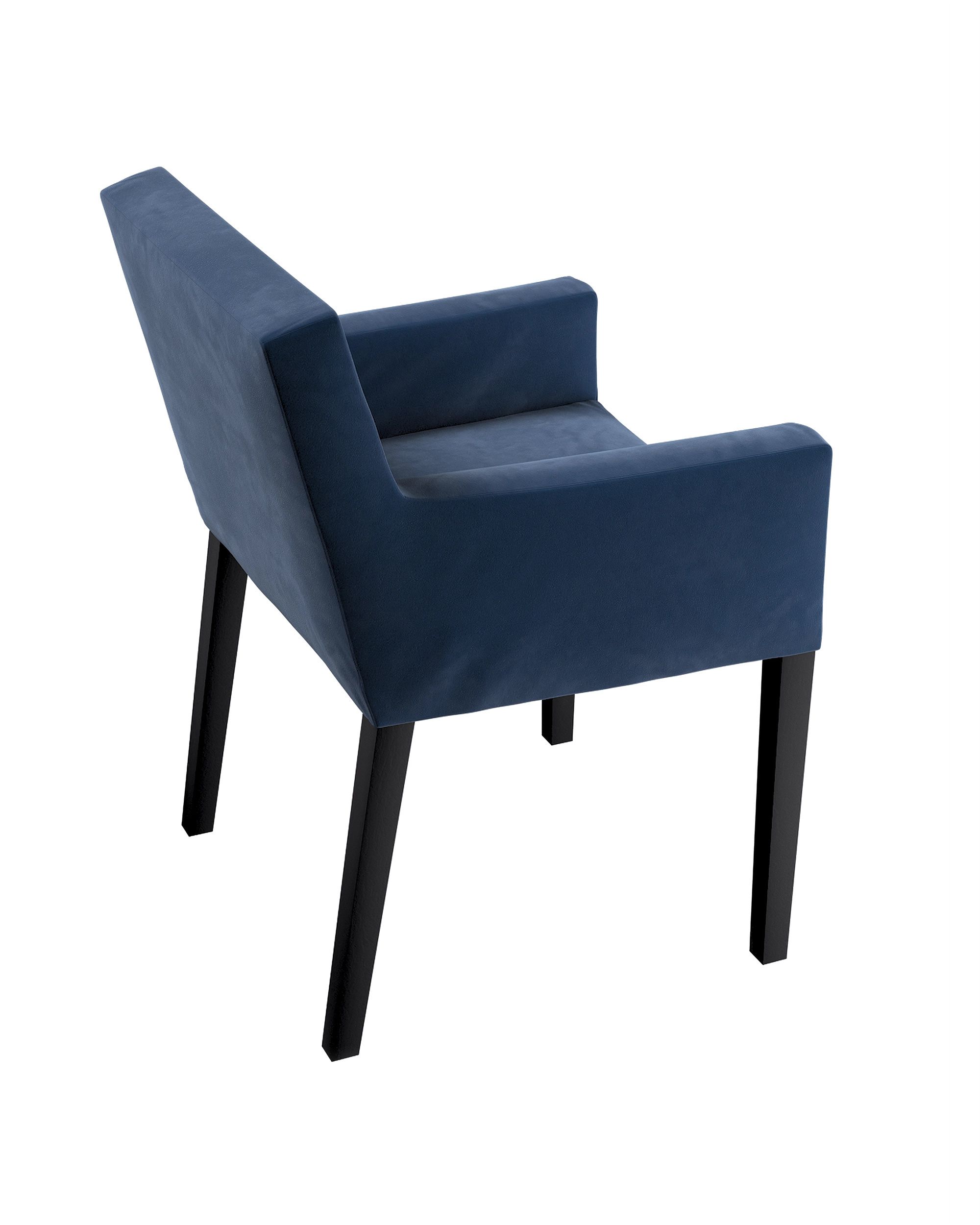 Husa scaun Ikea Nils culoare bleumarin Țesătură gloss, catifea (hover)
