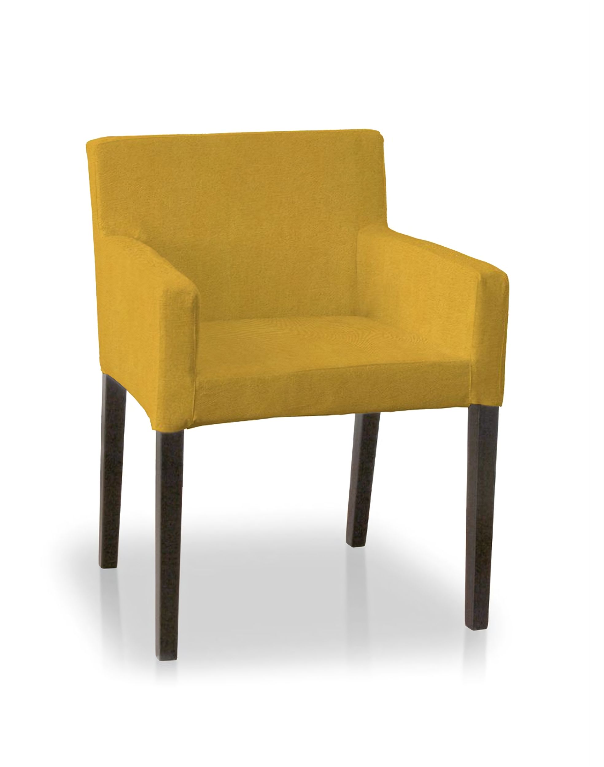 Husa scaun Ikea Nils culoare galben Țesătură împletitură