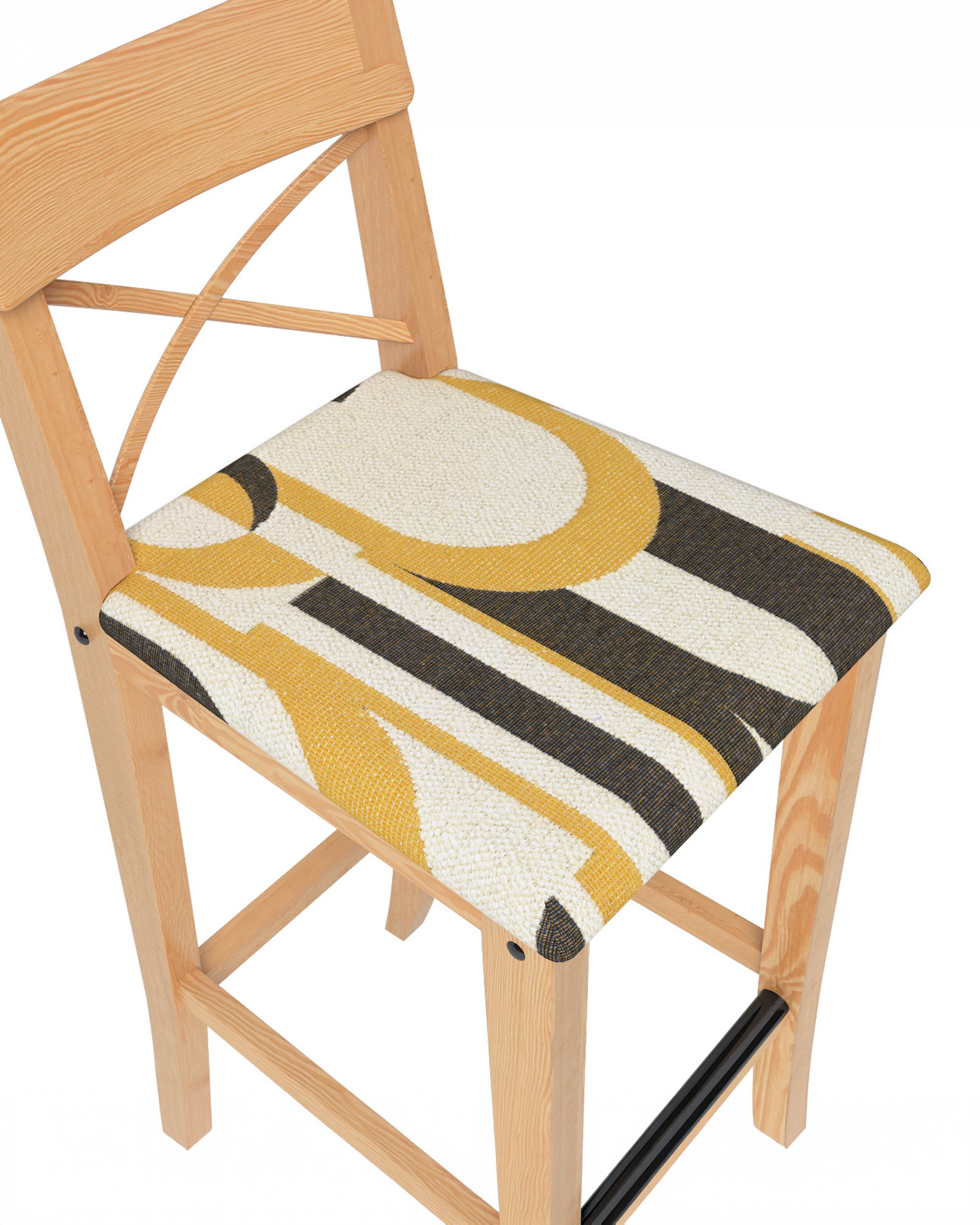 Husă pentru scaun de bar Ingolf cu scaun tapițat culoare multicolor Țesătură împletitură, cu model (hover)