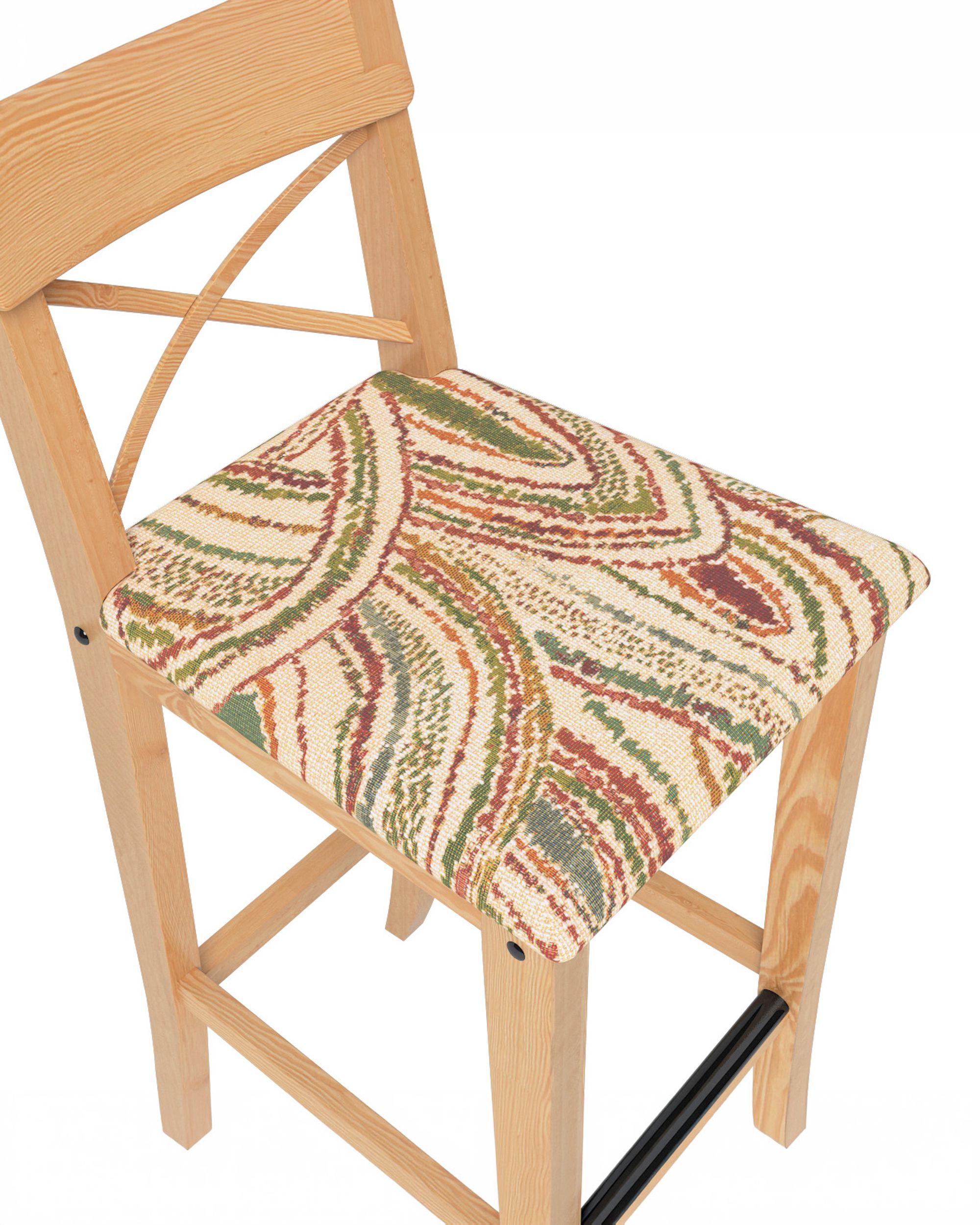 Husă pentru scaun de bar Ingolf cu scaun tapițat culoare multicolor Țesătură împletitură, cu model (hover)