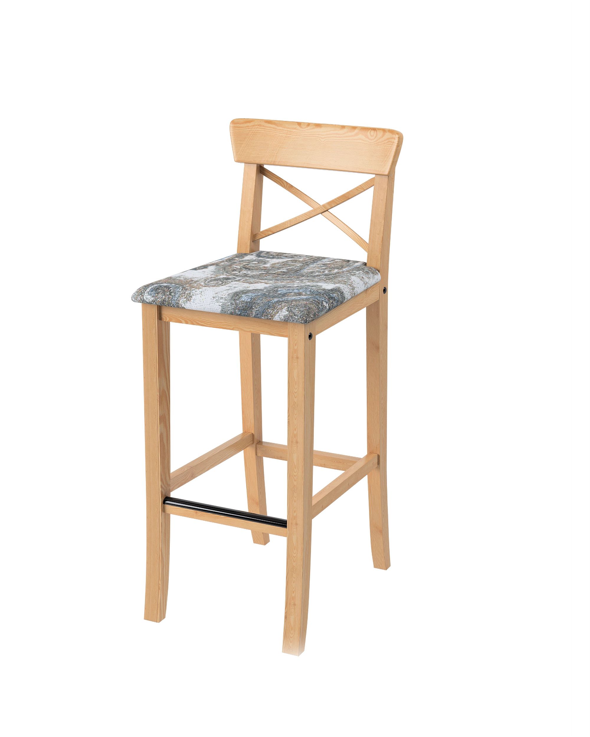 Husă pentru scaun de bar Ingolf cu scaun tapițat culoare multicolor Țesătură împletitură, cu model