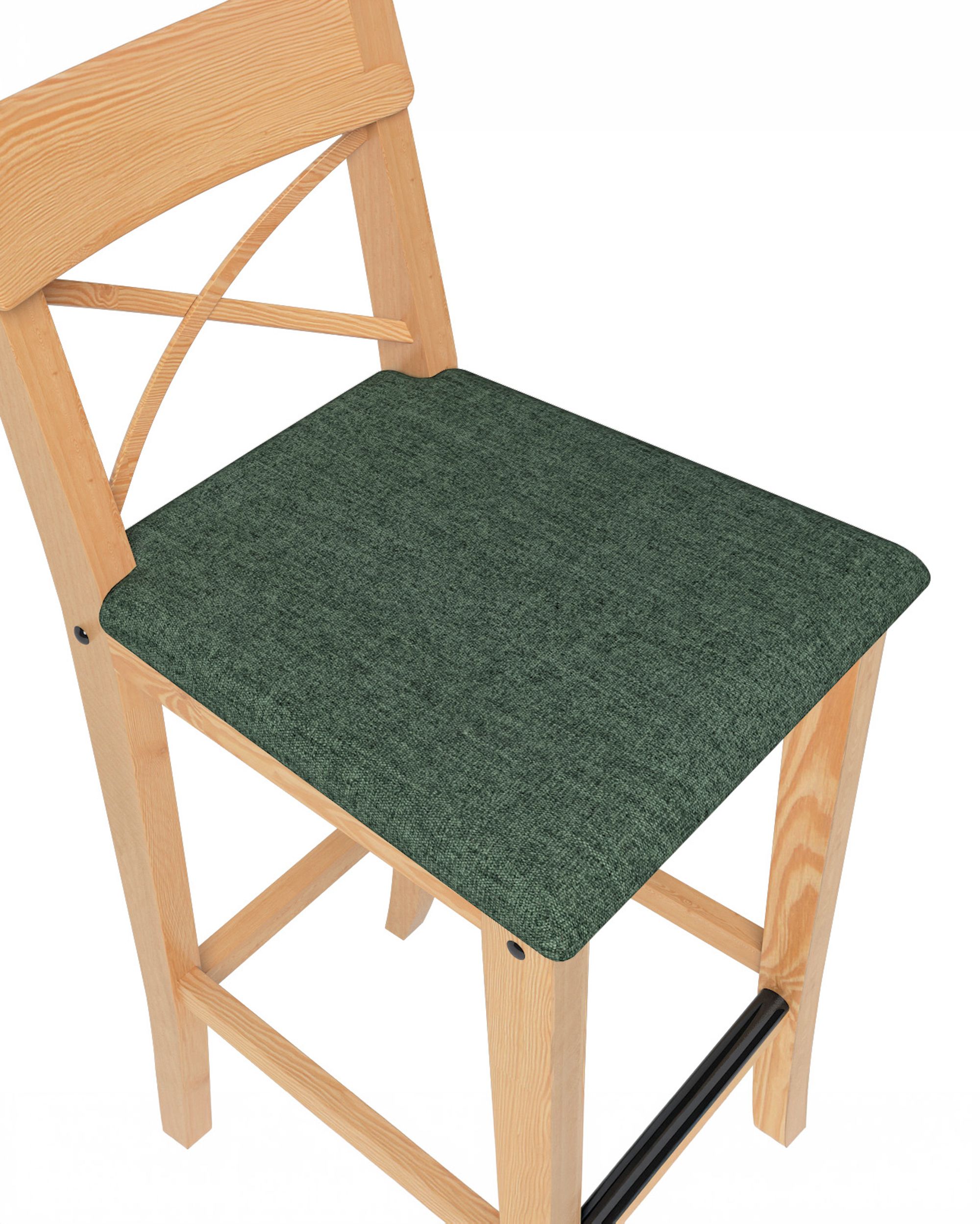 Husă pentru scaun de bar Ingolf cu scaun tapițat culoare verde Țesătură împletitură (hover)