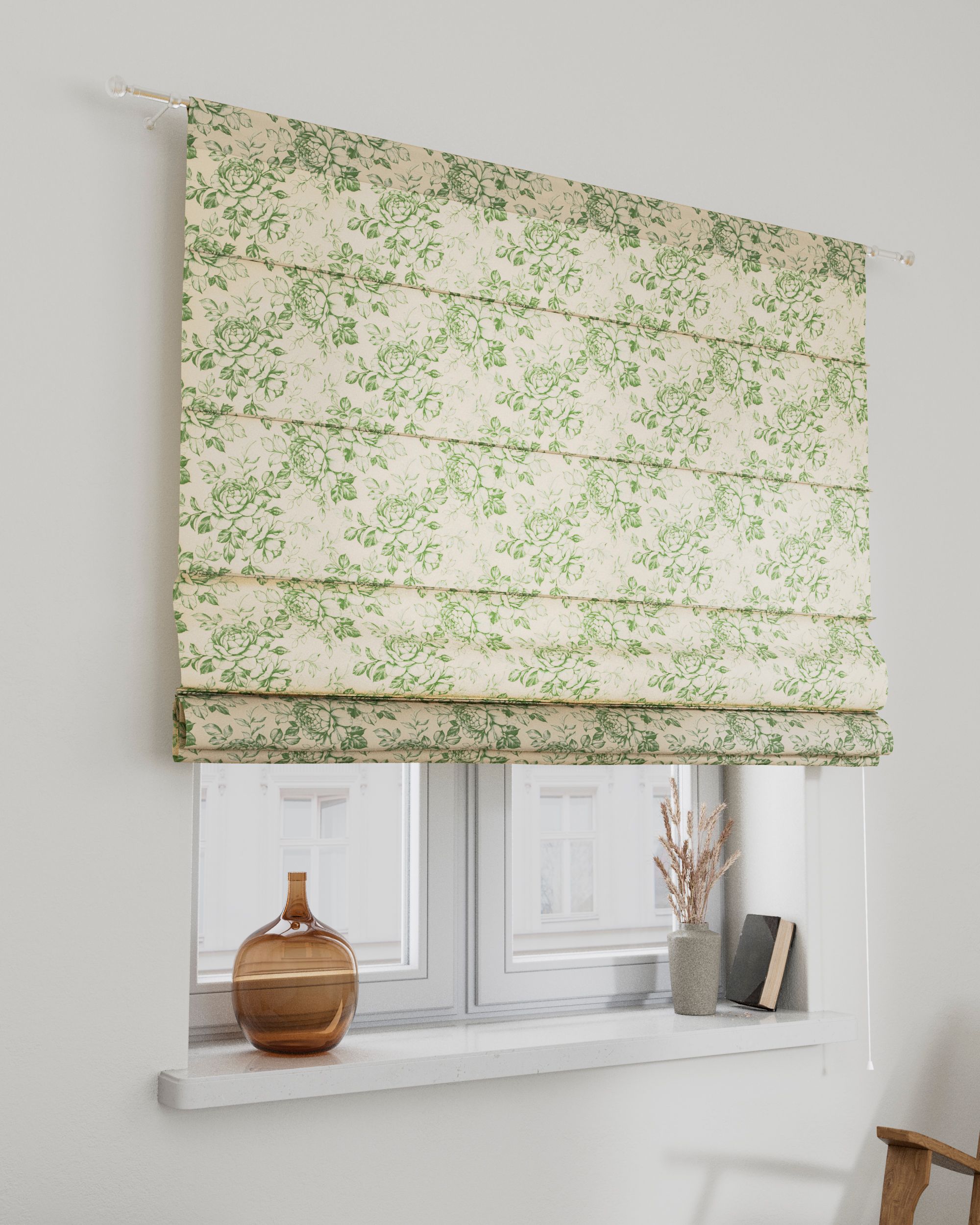 Stor roman Torino culoare verde Țesătură cu model