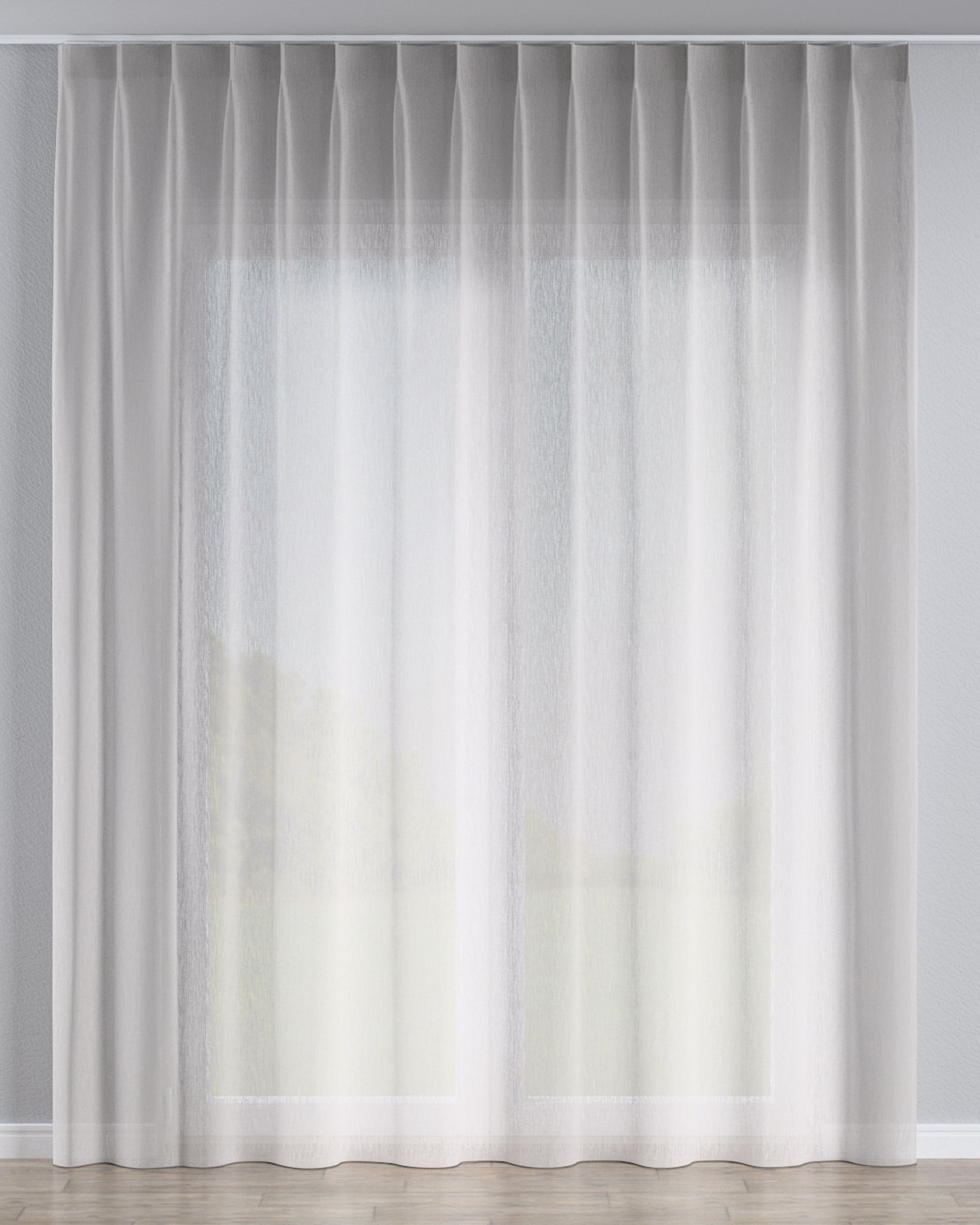 Draperie cu cârlige flex simple culoare bej Țesătură semitransparentă, împletitură