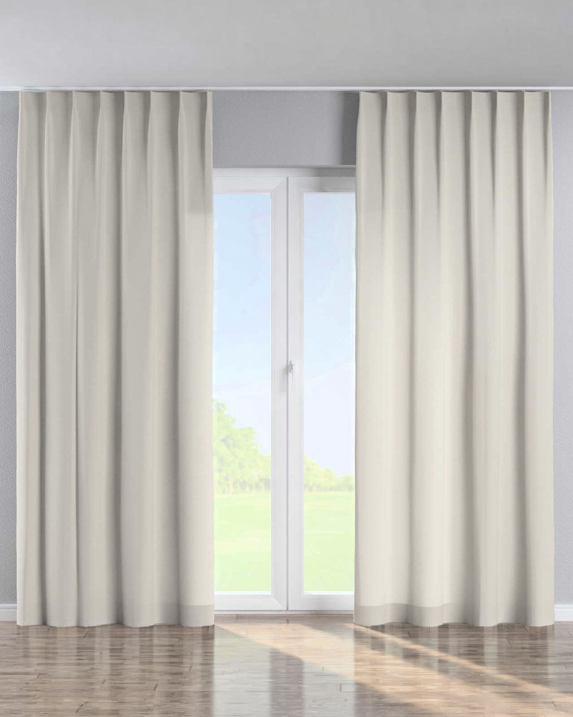 Perdea cu cârlige flex simple culoare gri