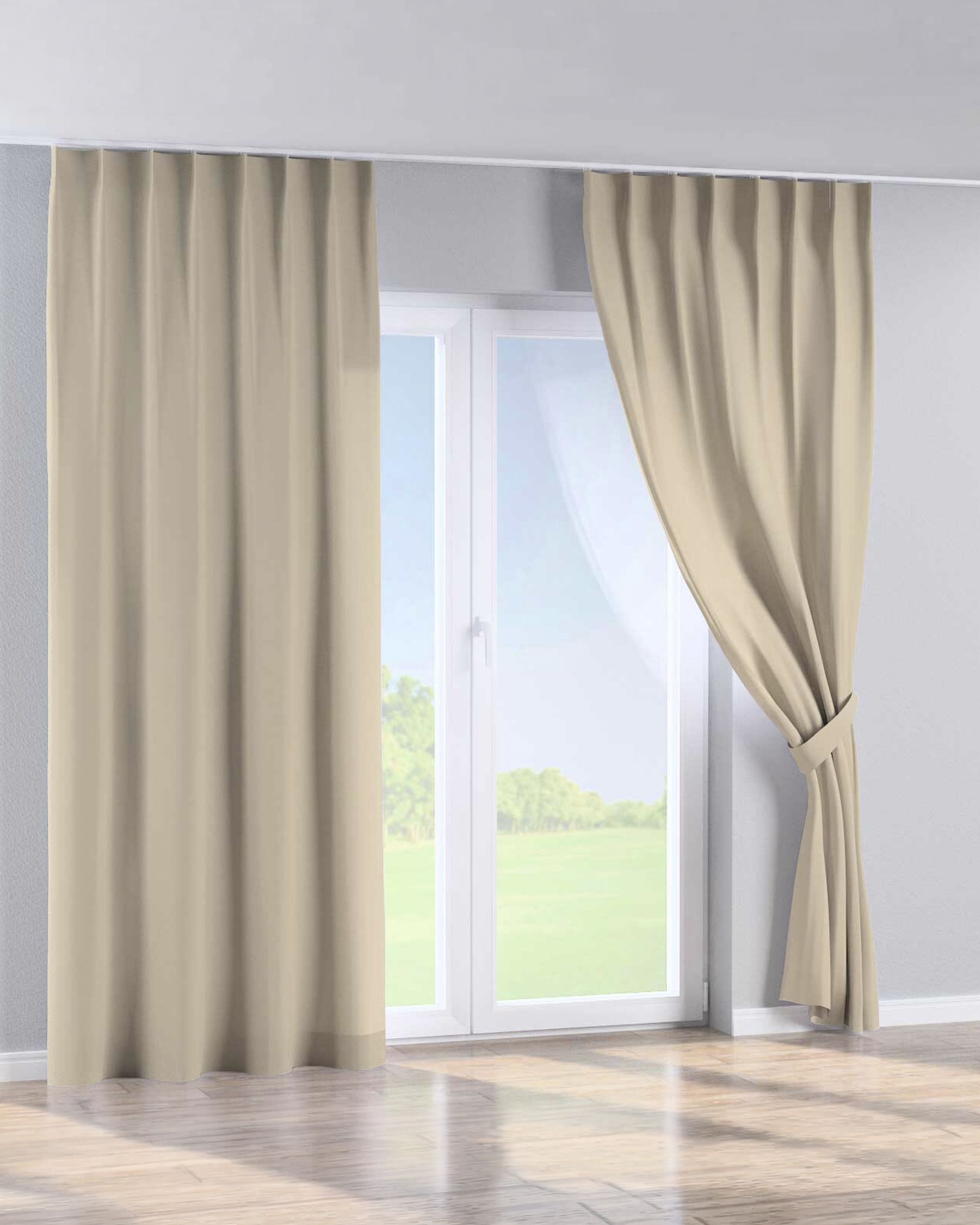 Perdea cu cârlige flex simple culoare bej (hover)