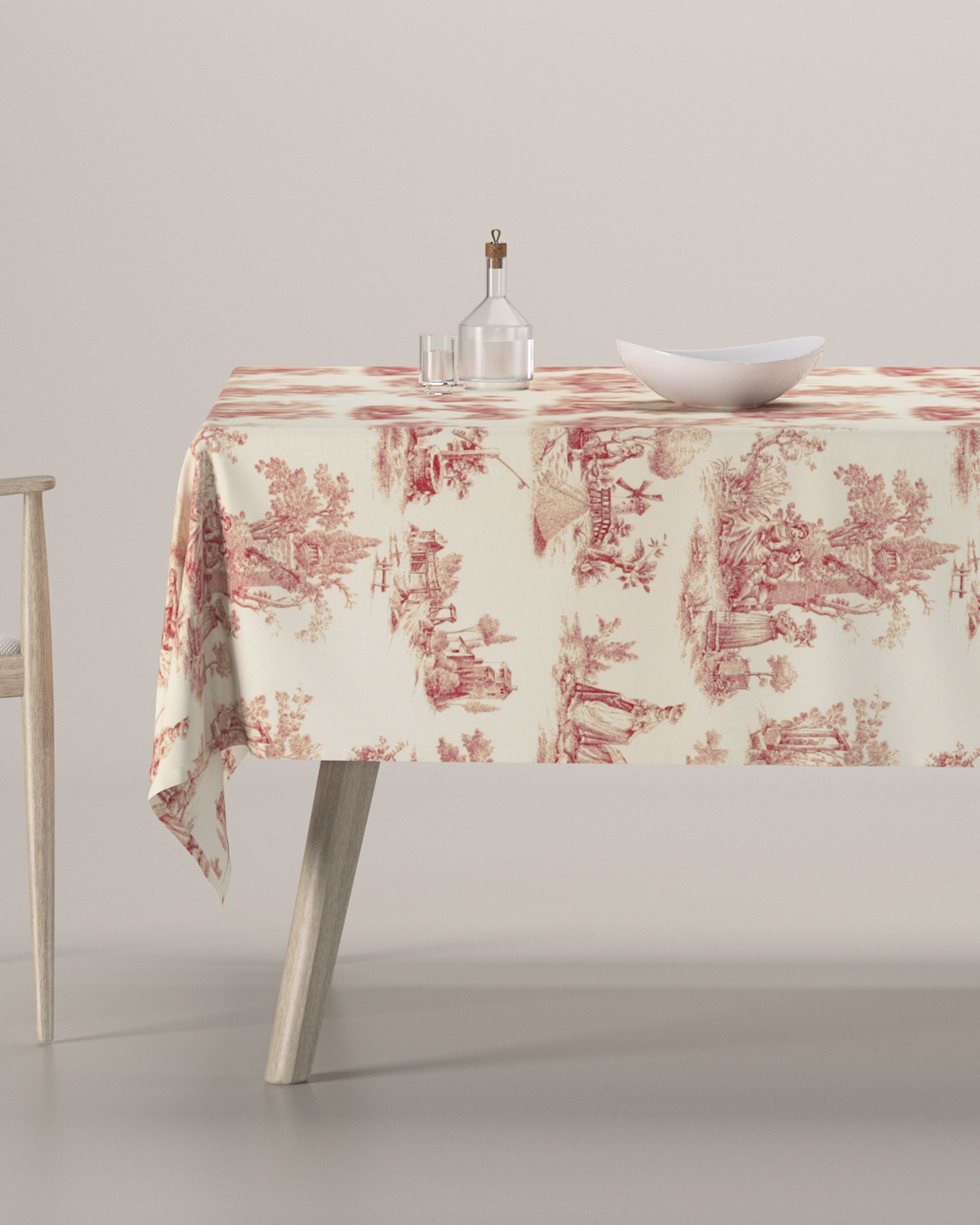 Fata de masa rectangulara culoare roșu Țesătură cu model